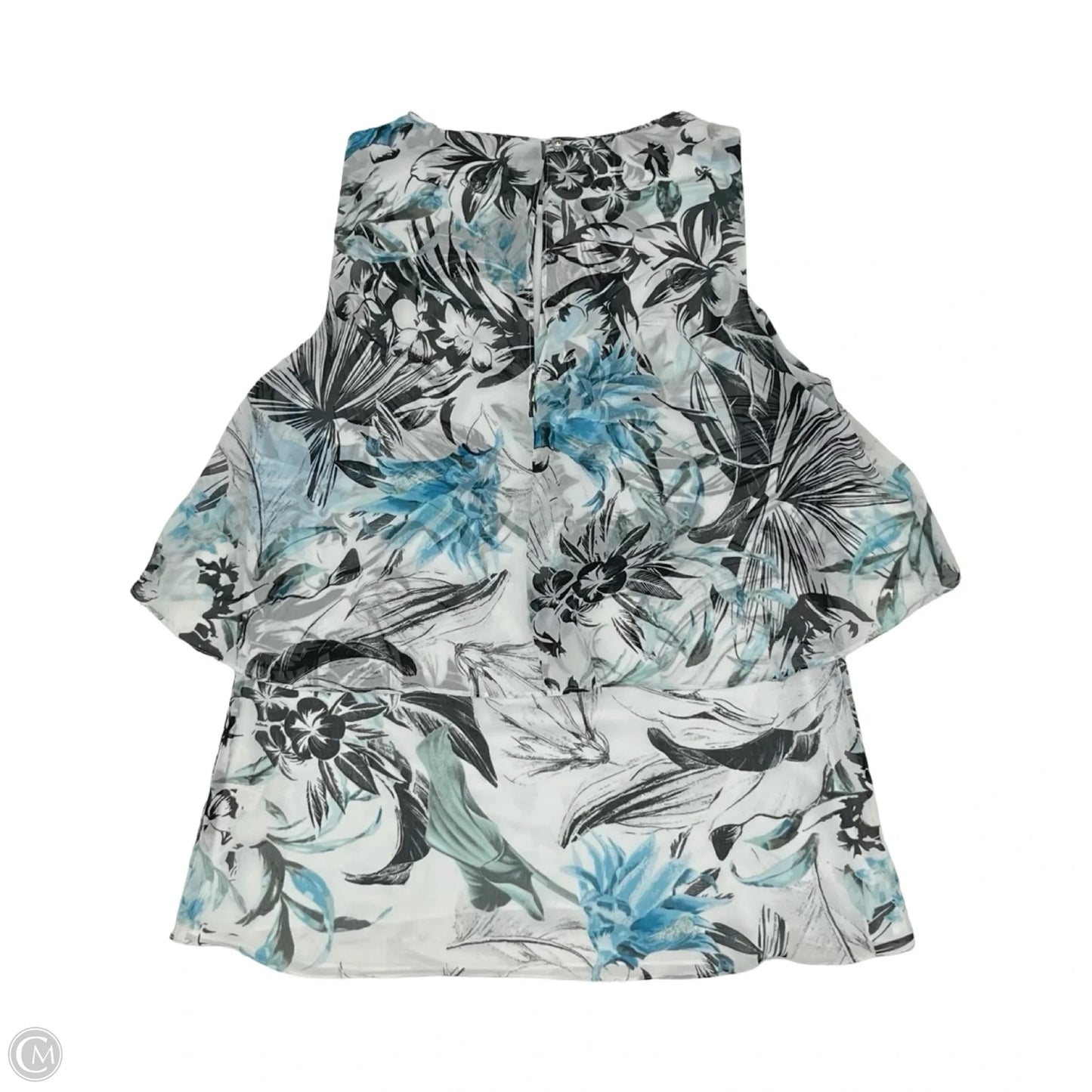 Blouse Sleeveless By White House Black Market In Blue & White, Size: S