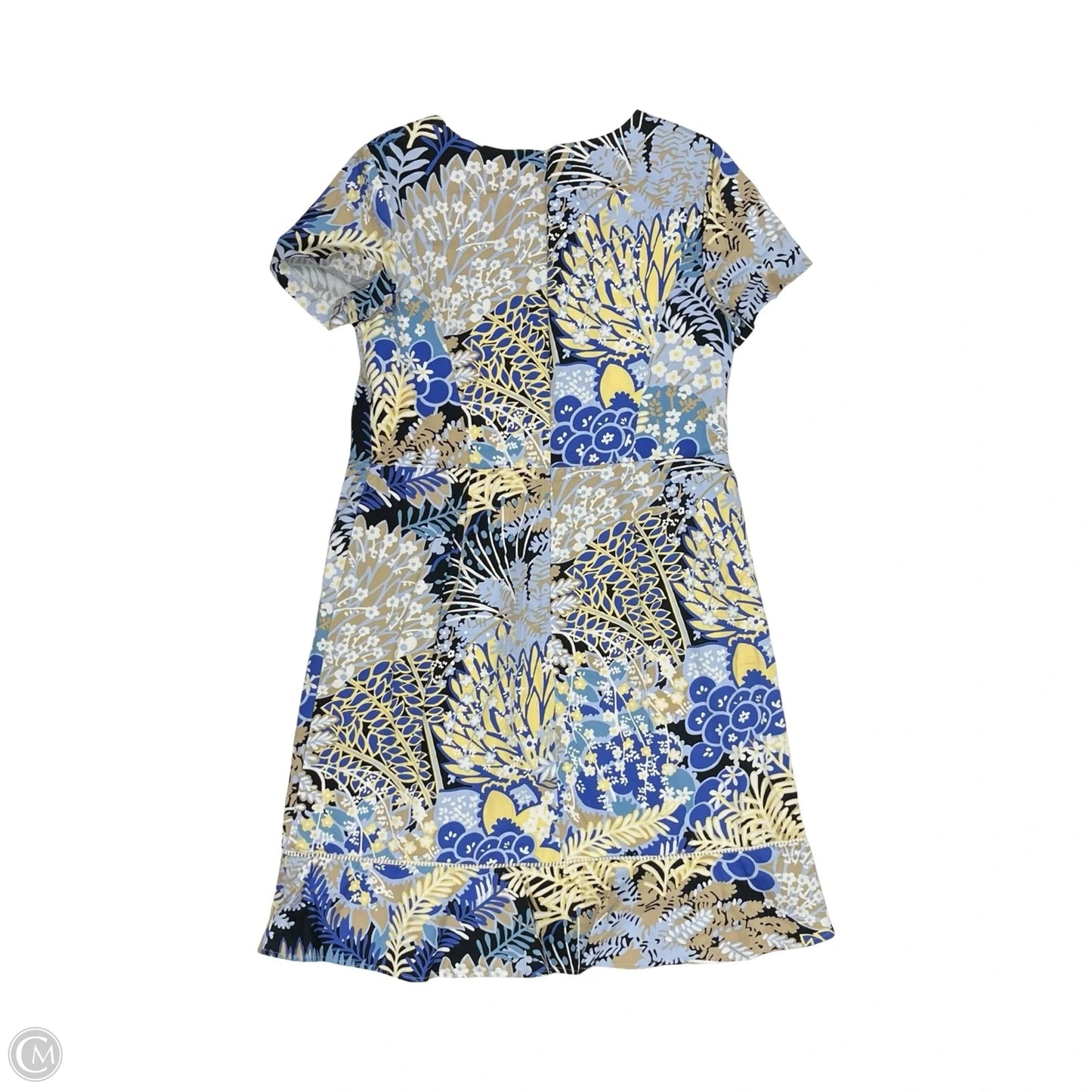 Dress Party Short By Talbots In Blue & Yellow, Size: 10