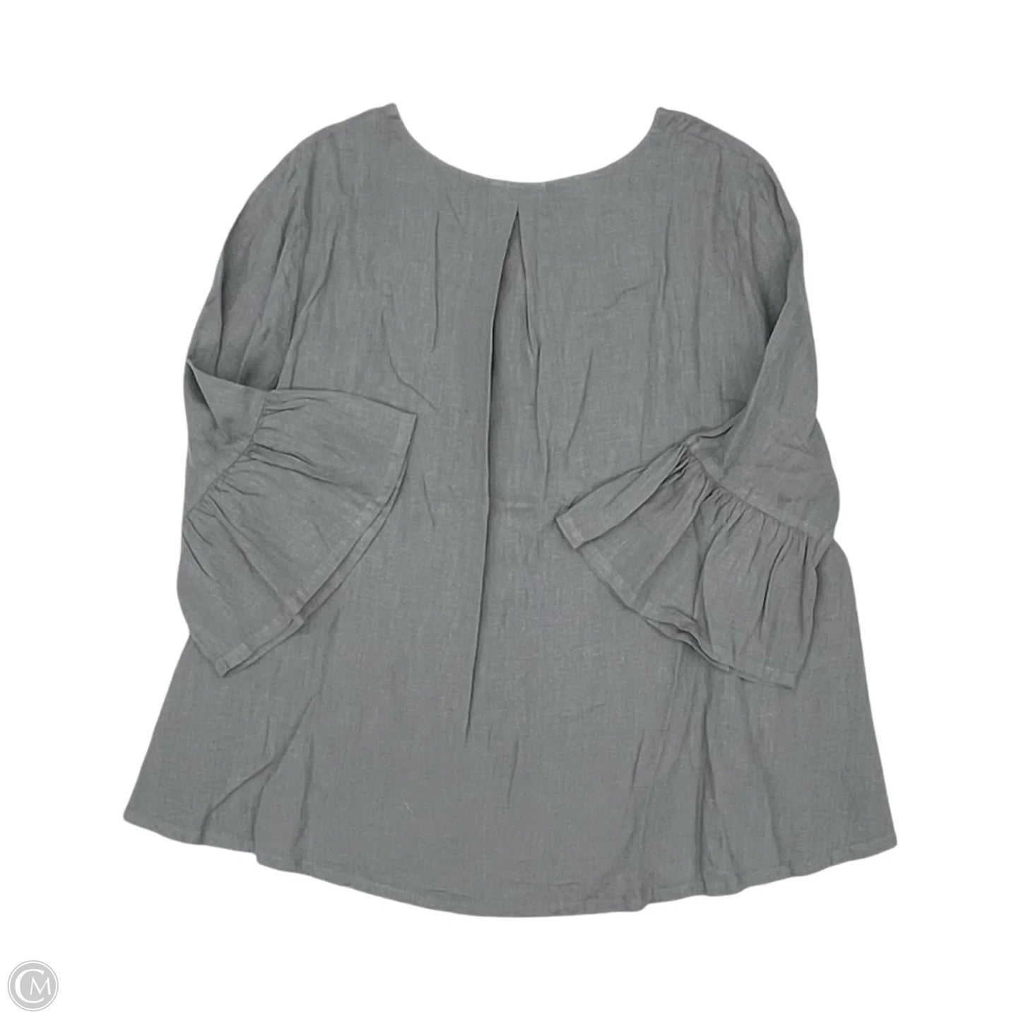 Blouse 3/4 Sleeve By Bryn Walker In Grey, Size: Xl
