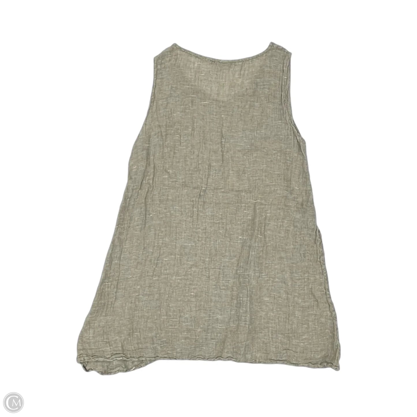 Top Sleeveless By Flax In Green, Size: L