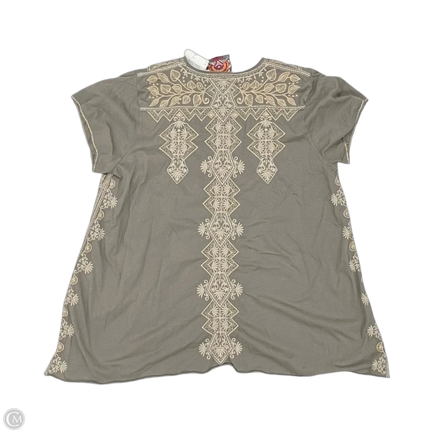 Top Short Sleeve By Johnny Was In Green, Size: Xl