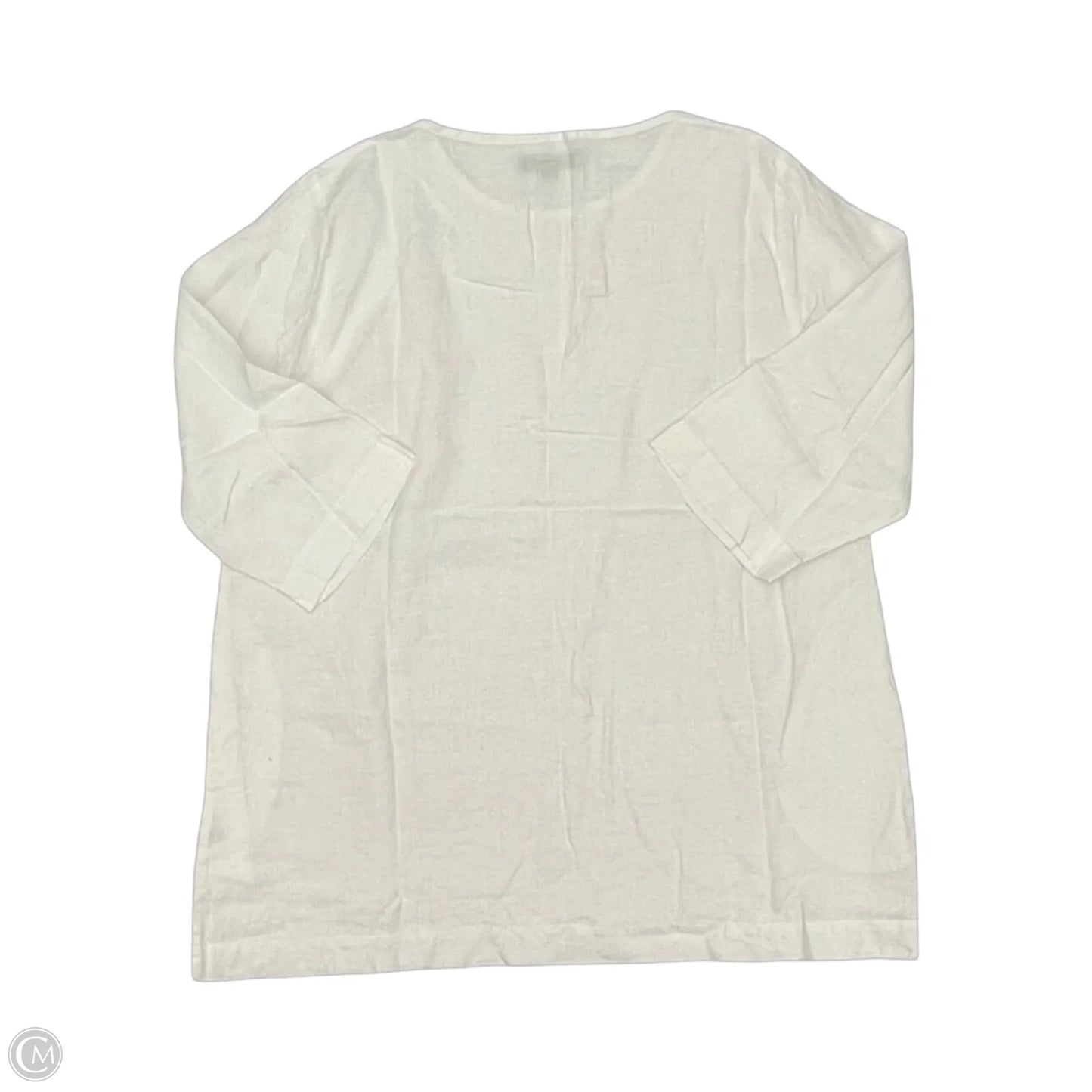Tunic Long Sleeve By Flax In White, Size: L