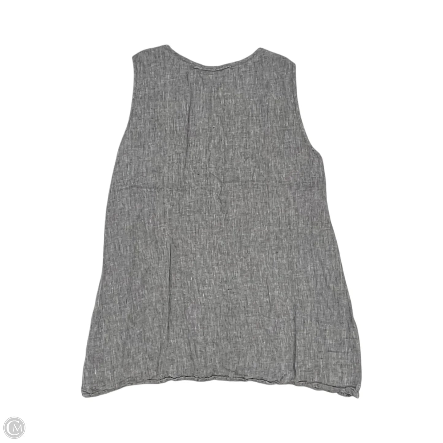 Blouse Sleeveless By Flax In Grey, Size: L