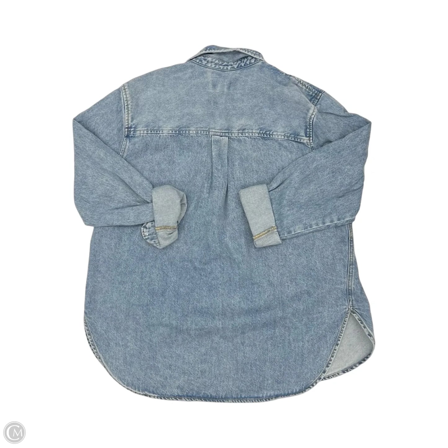 Jacket Shirt By Universal Thread In Blue Denim, Size: L