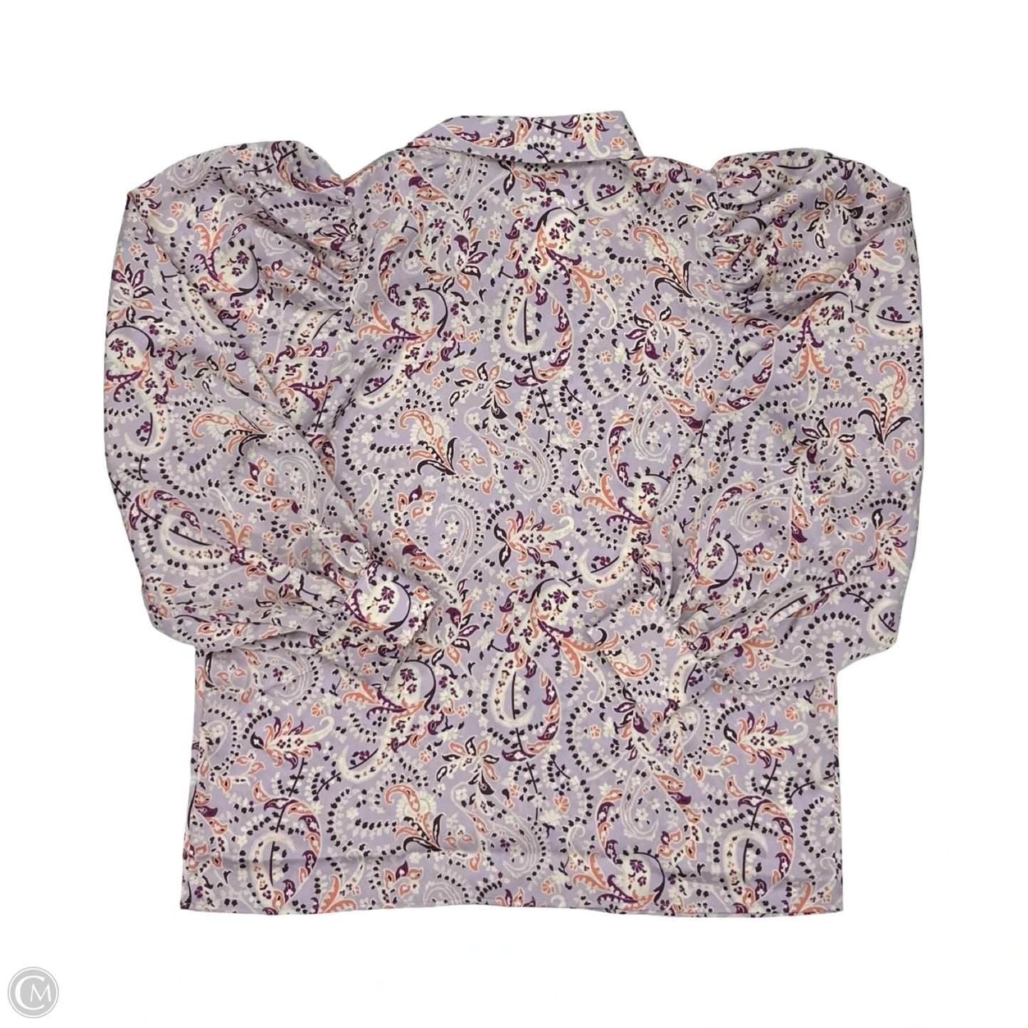 Blouse Long Sleeve By Ann Taylor In Purple, Size: M