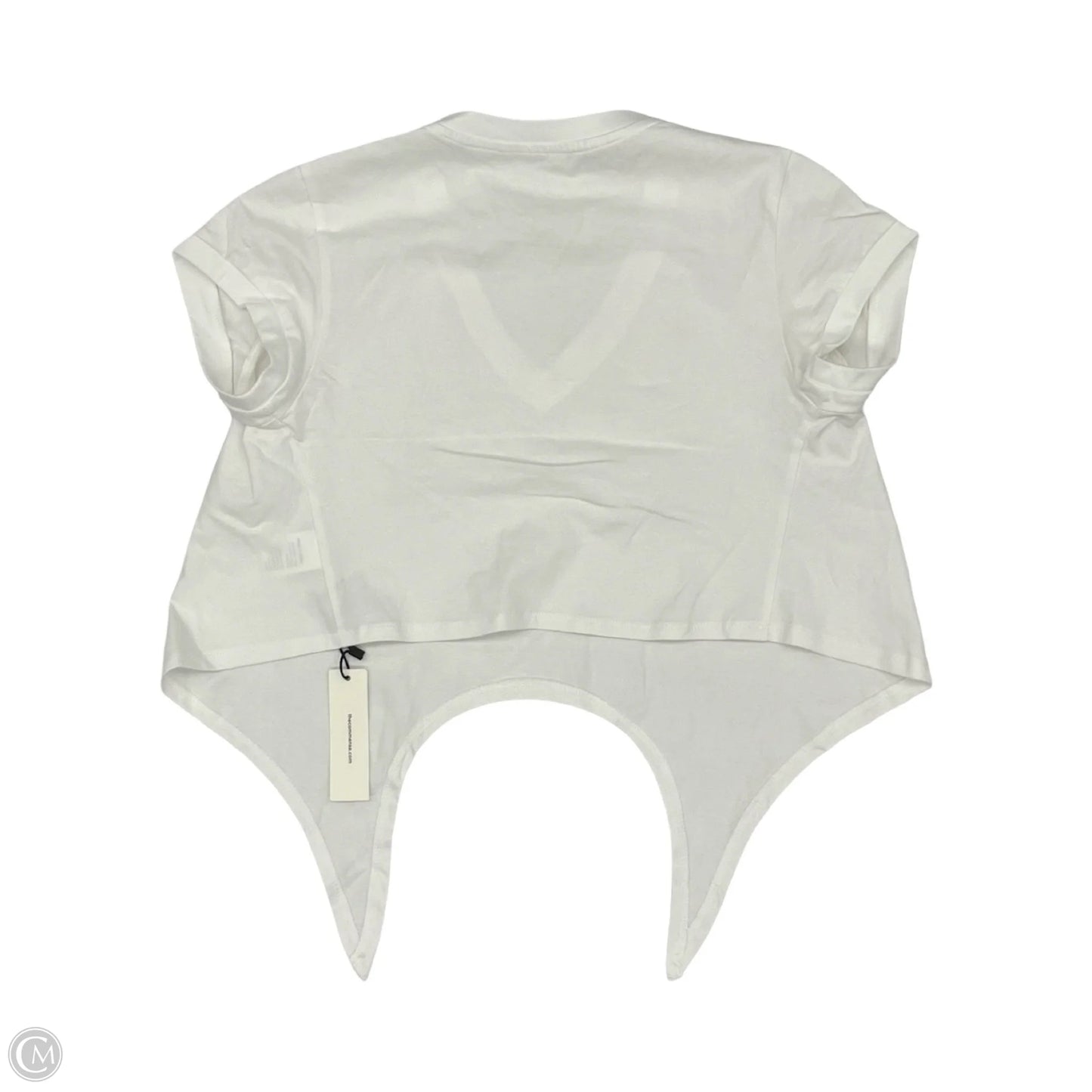 Top Short Sleeve By Commense In White, Size: M