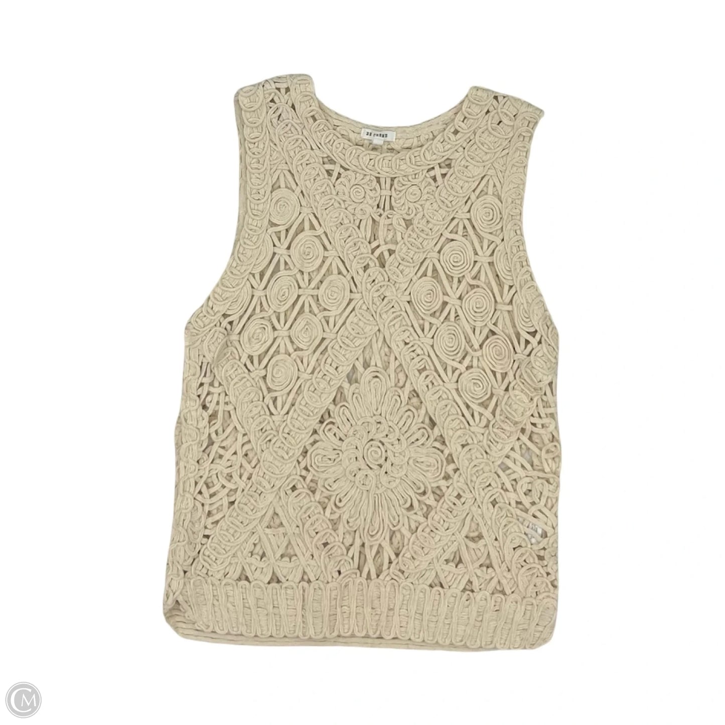 Top Sleeveless By En Creme In Cream, Size: Onesize