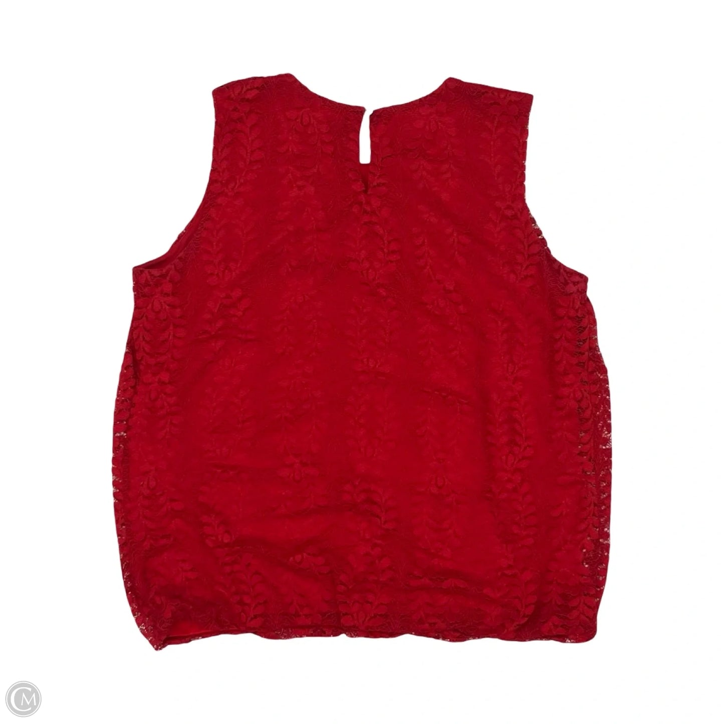 Blouse Sleeveless By Liz Claiborne In Red, Size: S