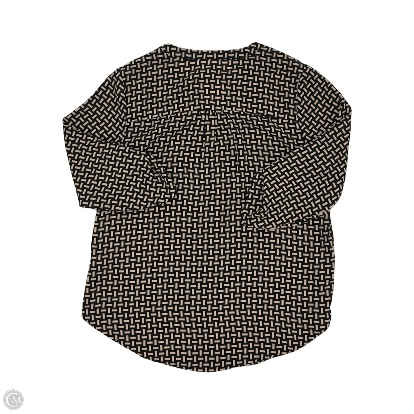 Blouse 3/4 Sleeve By Maurices In Black & Cream, Size: S