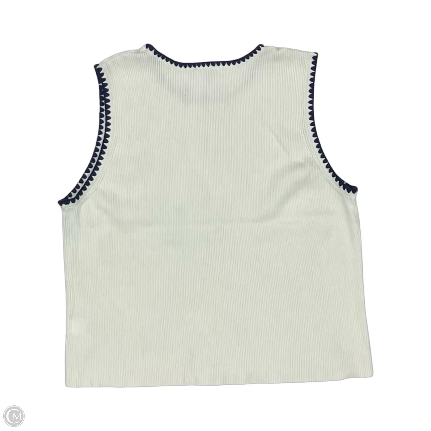 Top Sleeveless By Draper James Rsvp In Blue & White, Size: Xxl