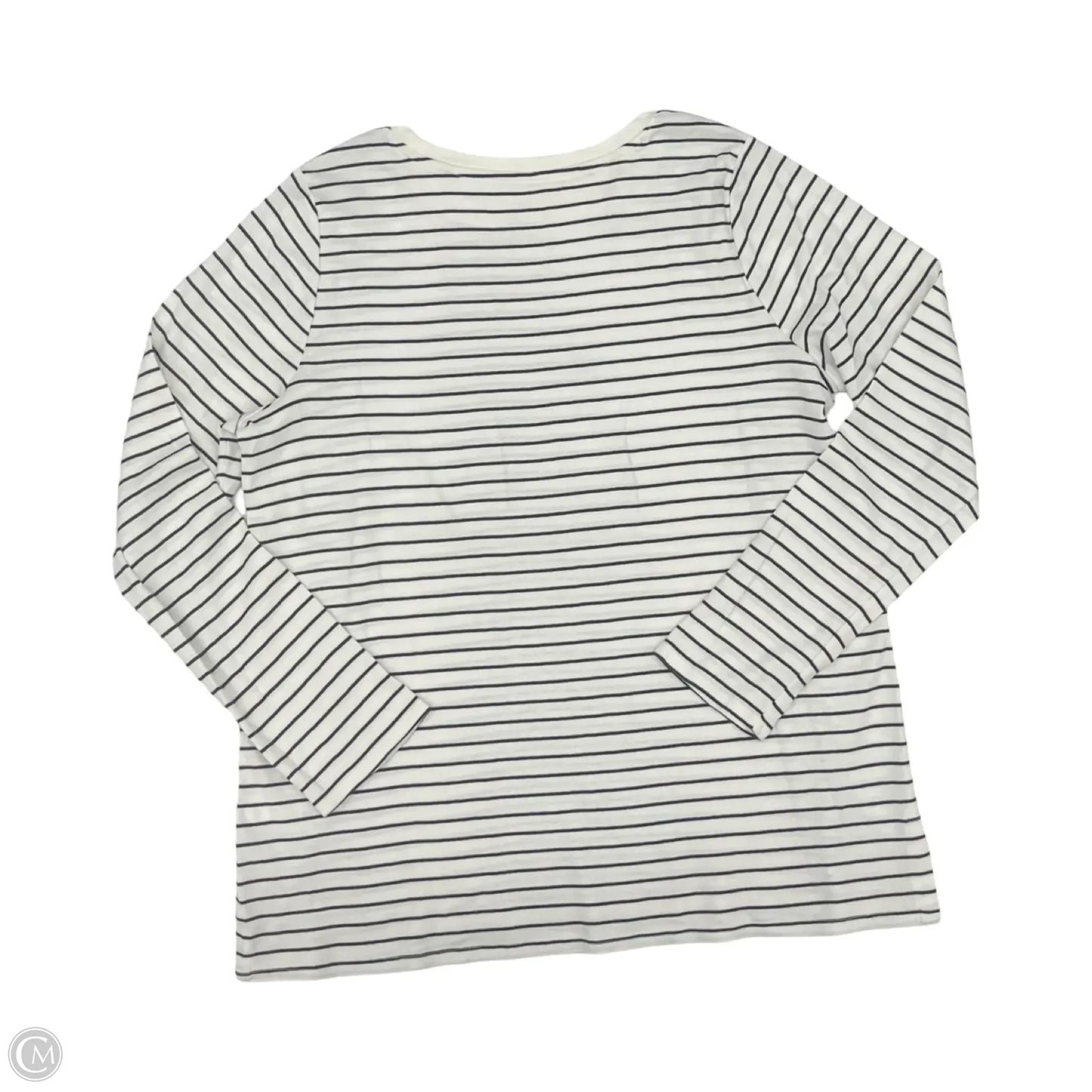 Top Long Sleeve By J. Jill In Black & White, Size: L