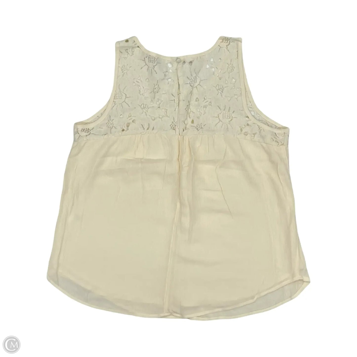 Blouse Sleeveless By Maurices In Cream, Size: L
