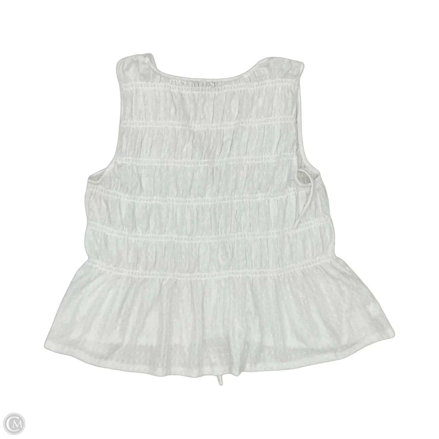 Blouse Sleeveless By Loft In White, Size: Xl