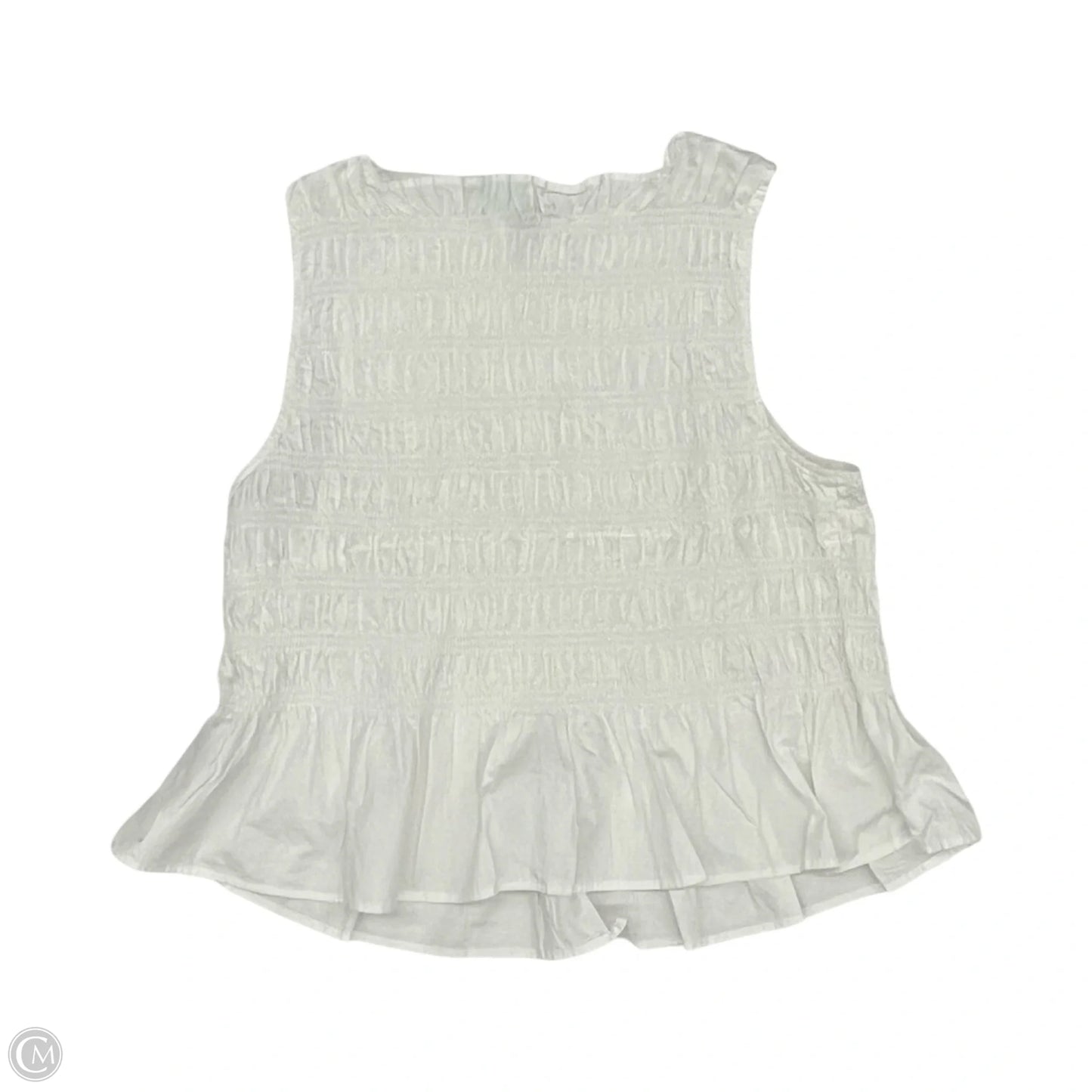 Blouse Sleeveless By Free Assembly In White, Size: Xl