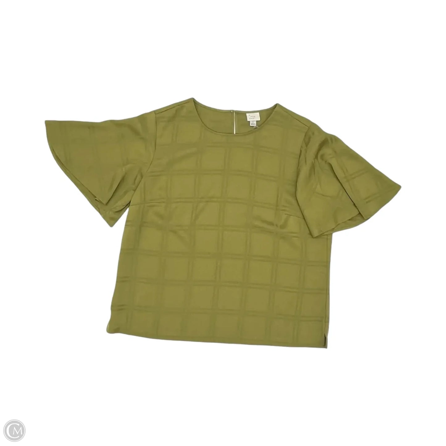 Blouse Short Sleeve By A New Day In Green, Size: L