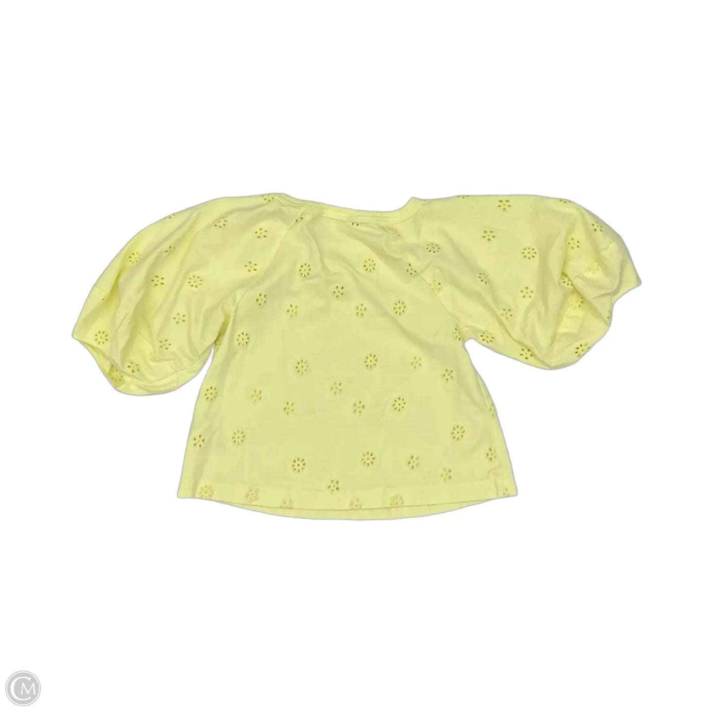 Blouse Short Sleeve By Free People In Yellow, Size: Xs