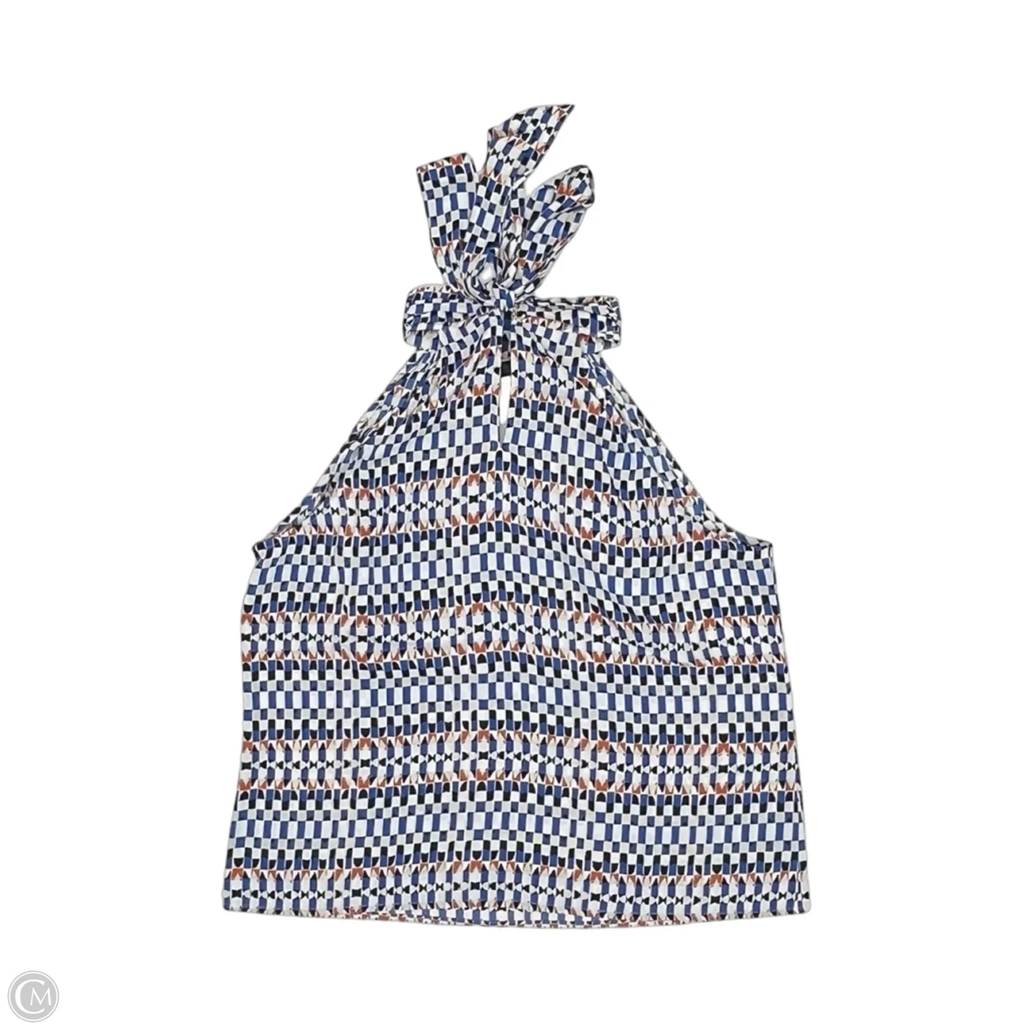 Blouse Sleeveless By White House Black Market In Blue & Orange, Size: M