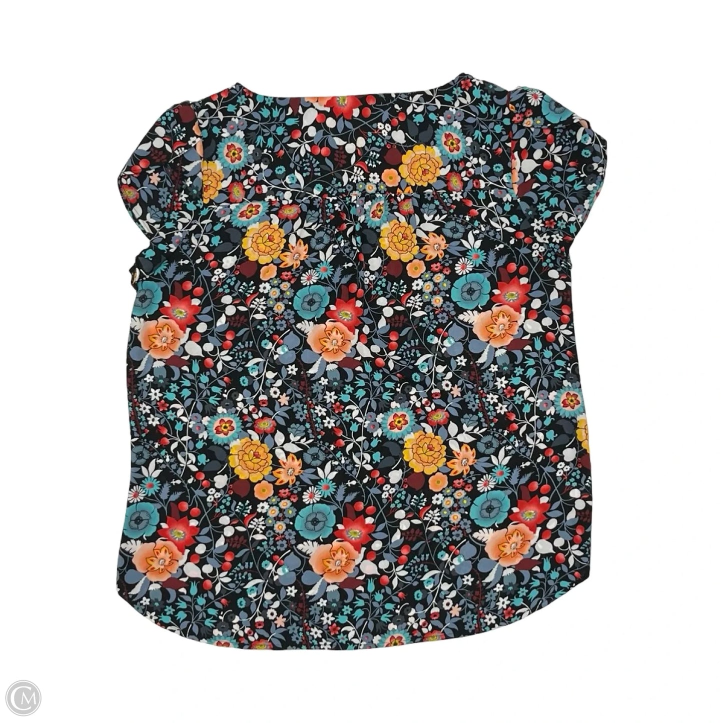 Blouse Short Sleeve By Loft In Floral Print, Size: S