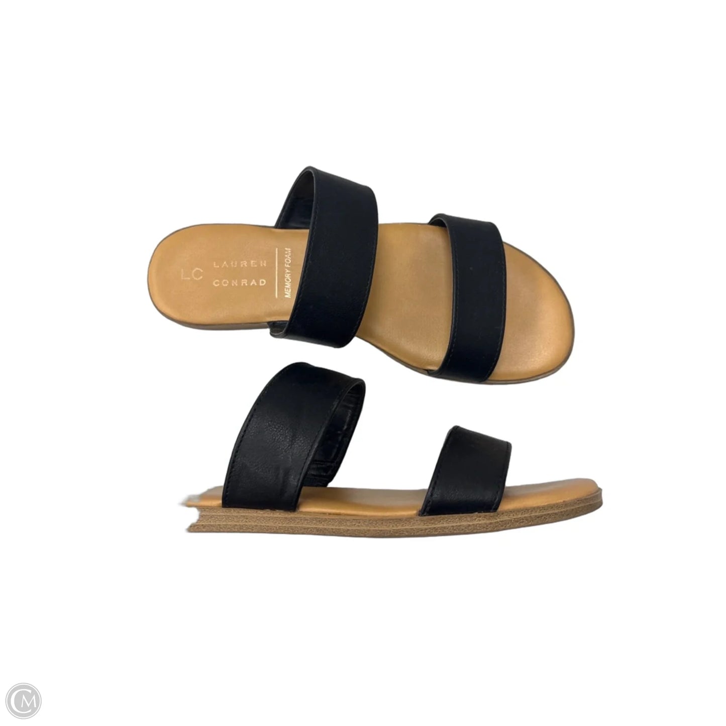 Sandals Flats By Lc Lauren Conrad In Black, Size: 7.5