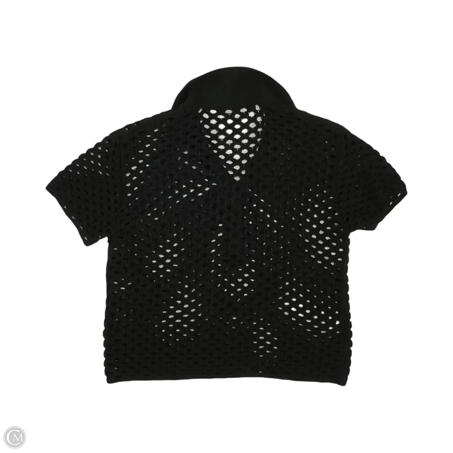Sweater Short Sleeve By H&m In Black, Size: S