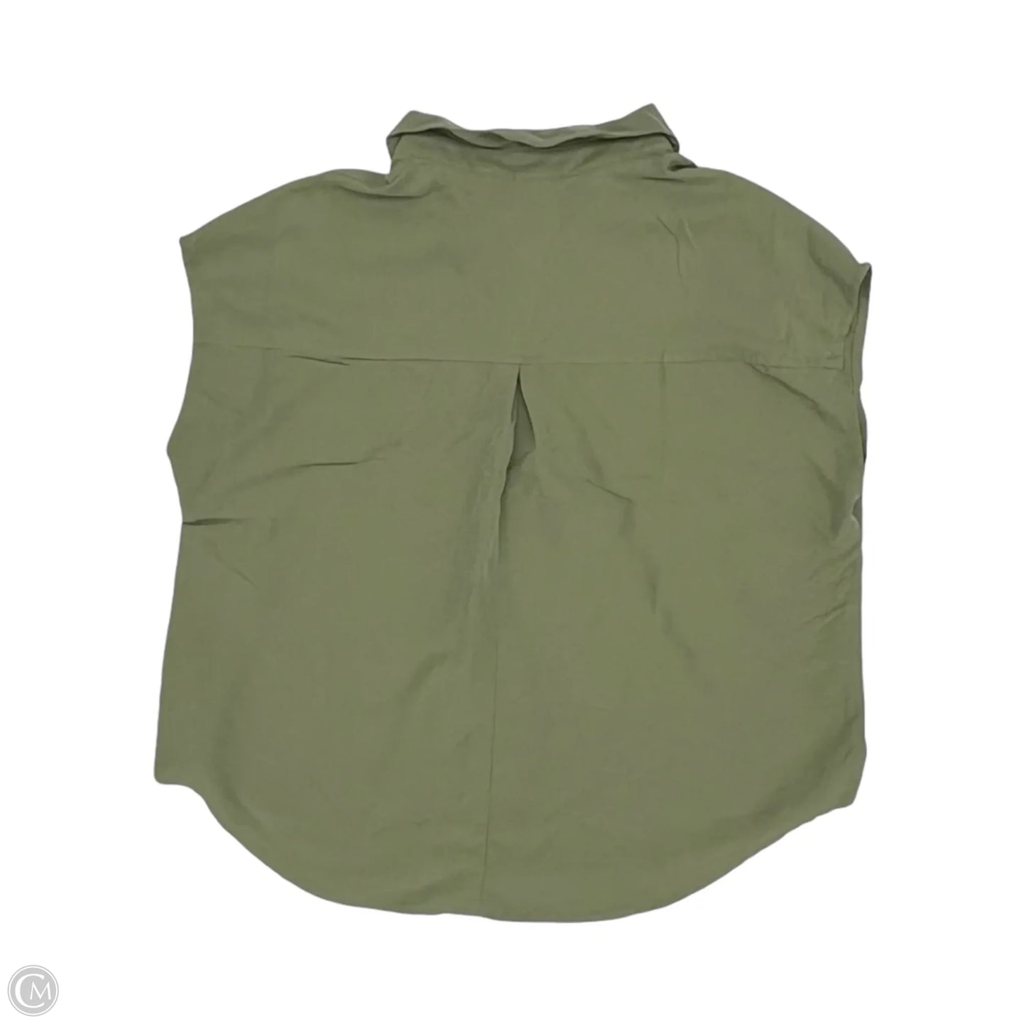 Blouse Short Sleeve By Old Navy In Green, Size: M