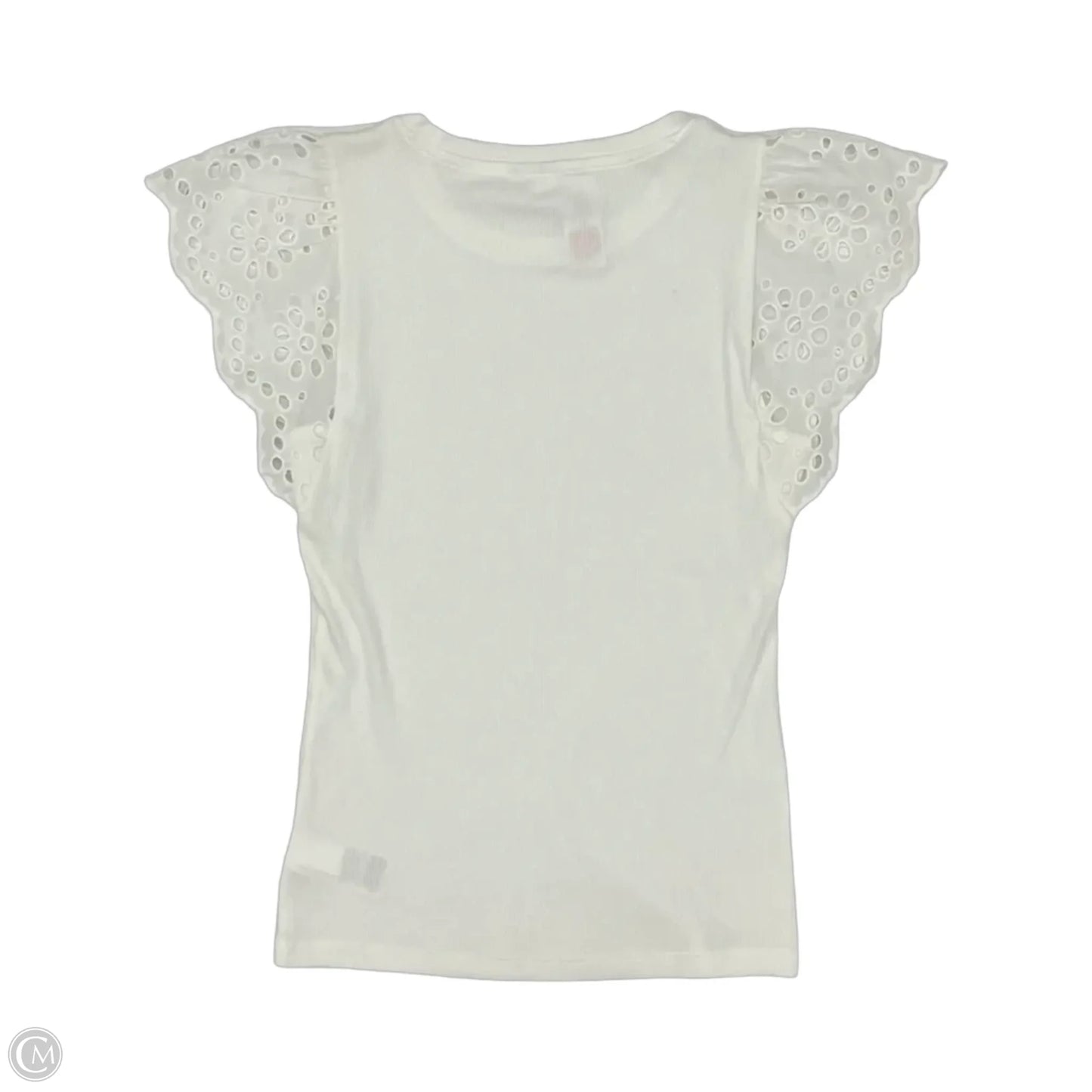 Top Short Sleeve By Gap In White, Size: M