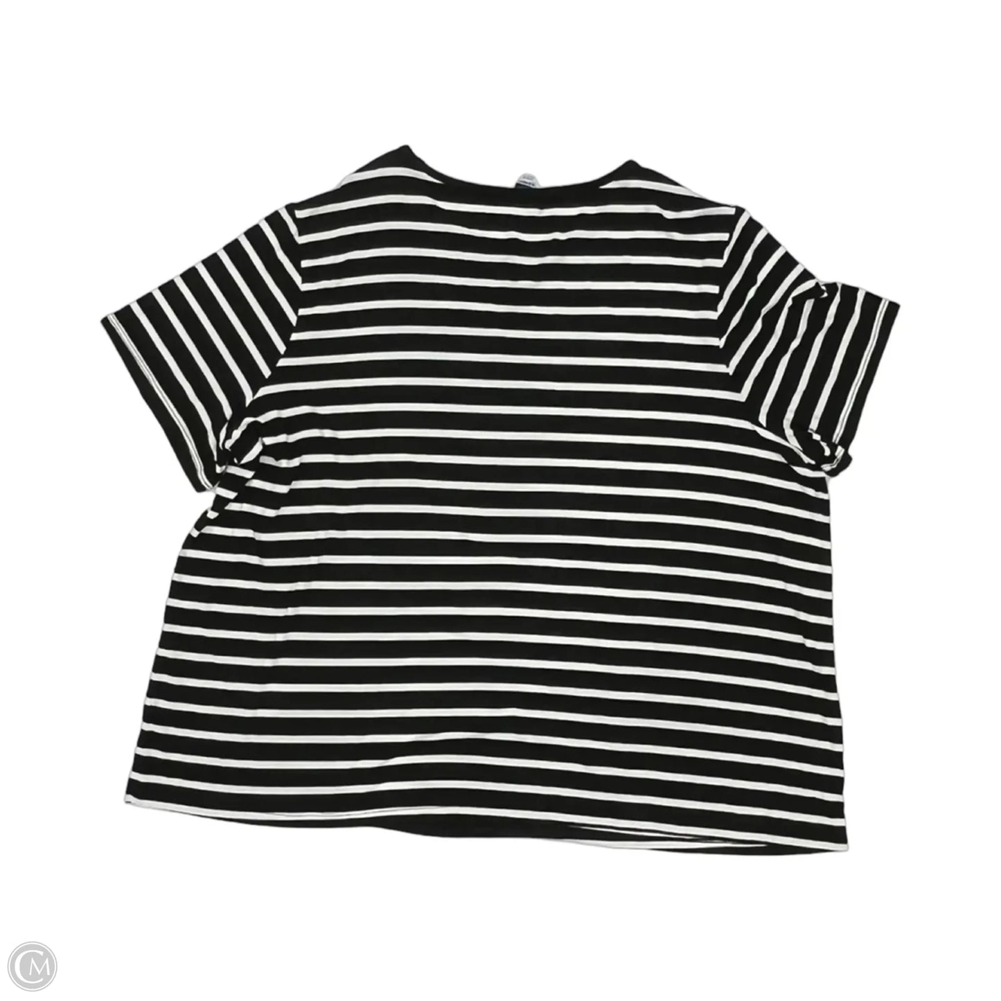 Top Short Sleeve By Old Navy In Black & White, Size: Xxl
