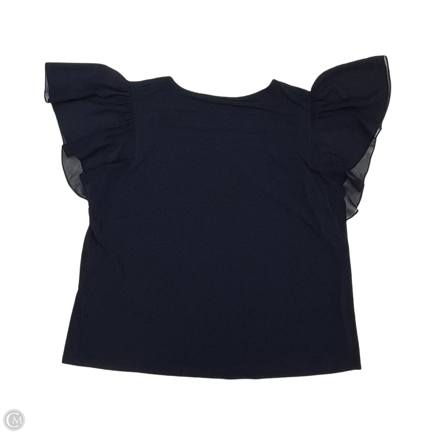 Blouse Short Sleeve By Calvin Klein In Navy, Size: 2x