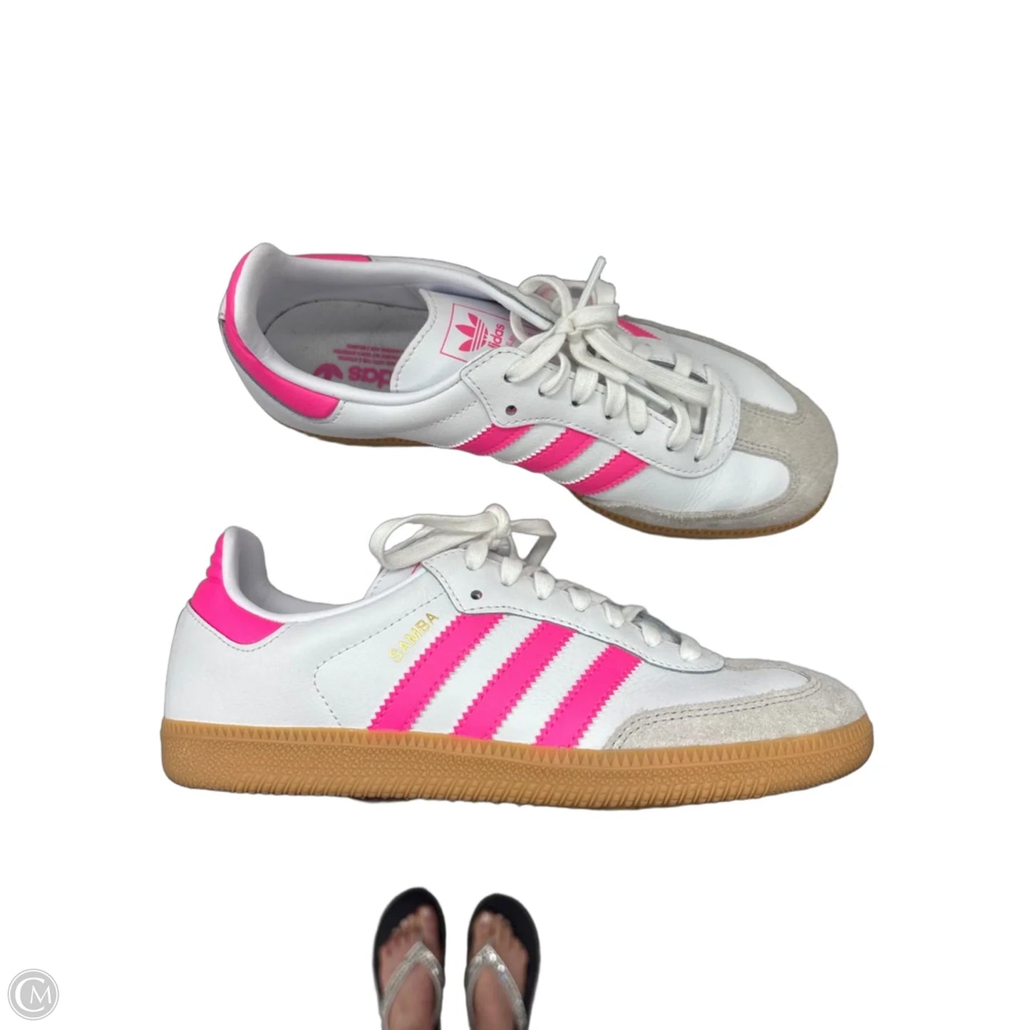 Shoes Sneakers By Adidas In Pink & White, Size: 7.5