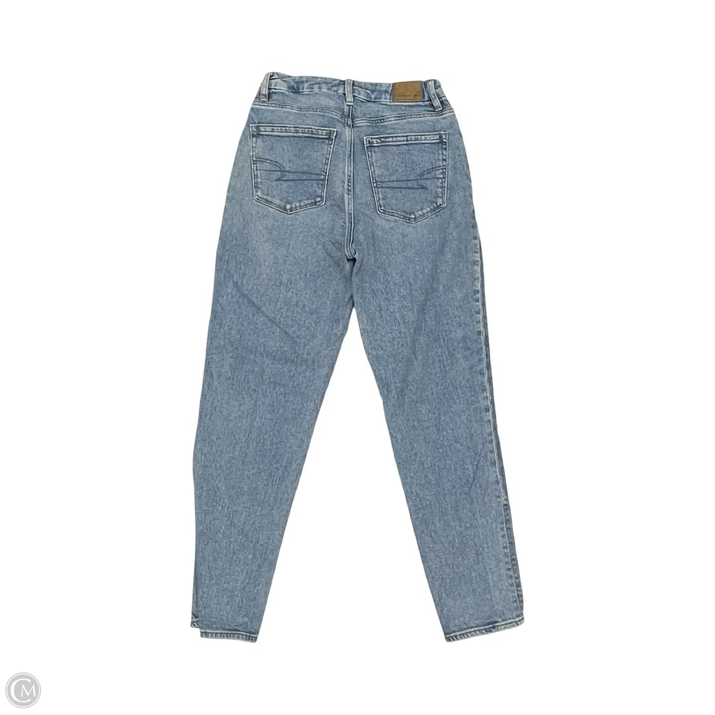 Jeans Straight By American Eagle In Blue Denim, Size: 2
