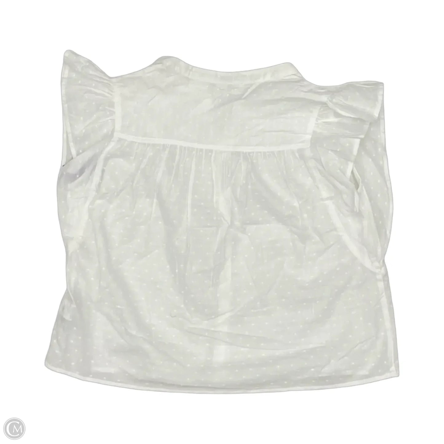 Blouse Short Sleeve By Old Navy In White, Size: S