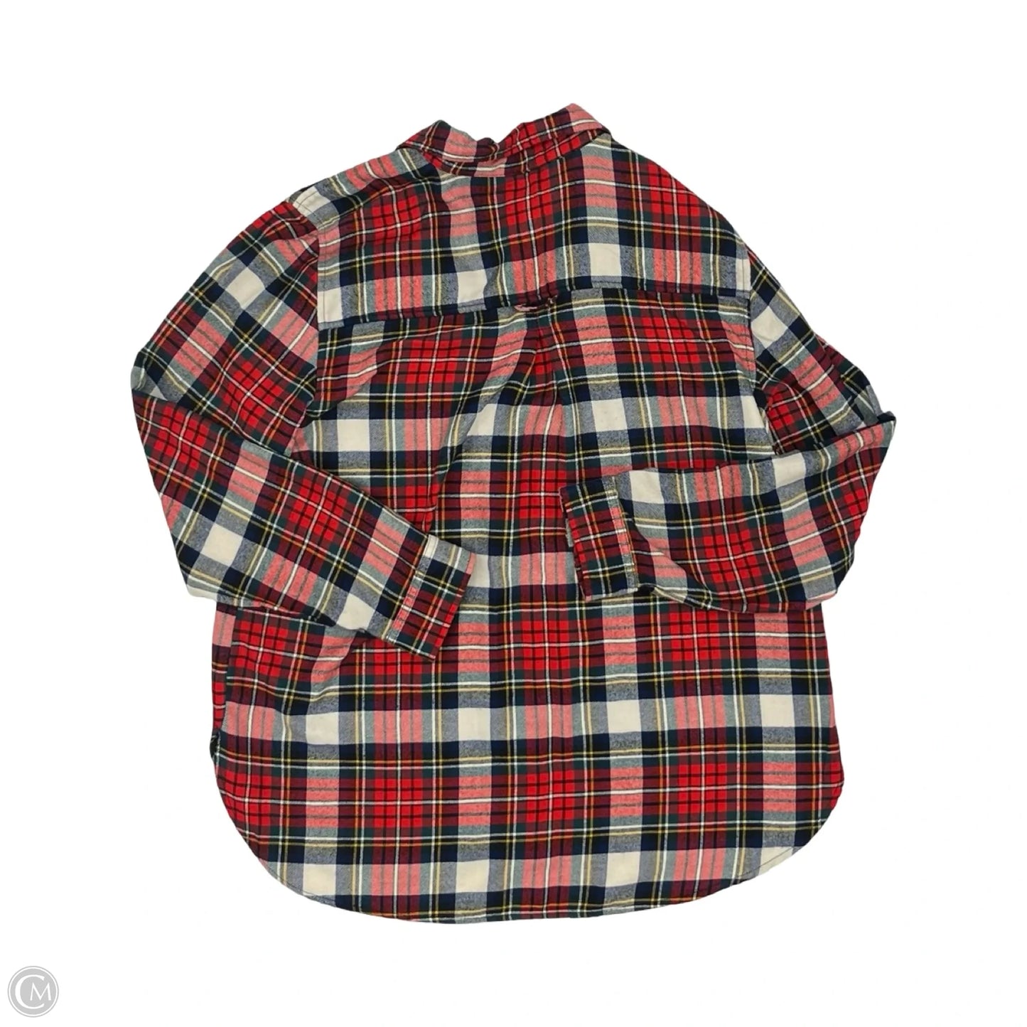 Top Long Sleeve By American Eagle In Plaid Pattern, Size: Xl