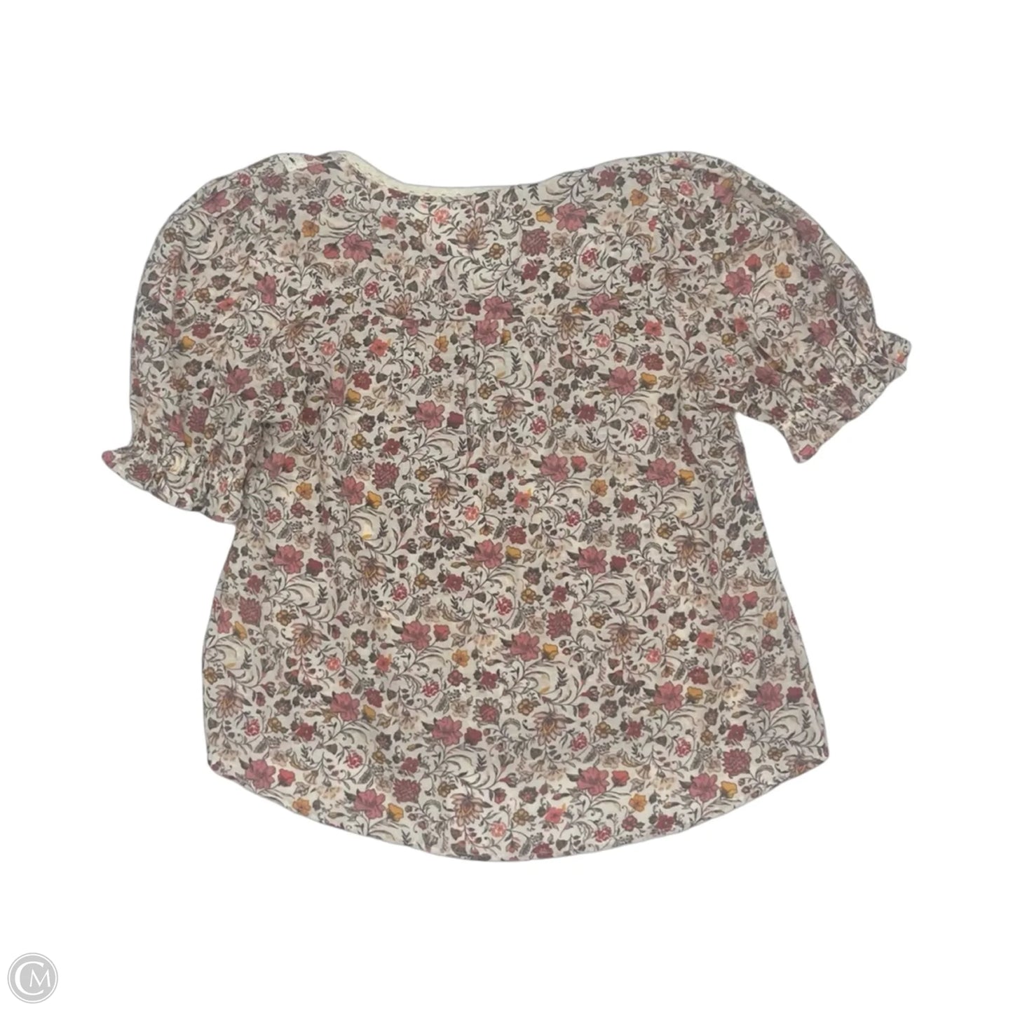 Blouse Short Sleeve By Mine In Cream, Size: L