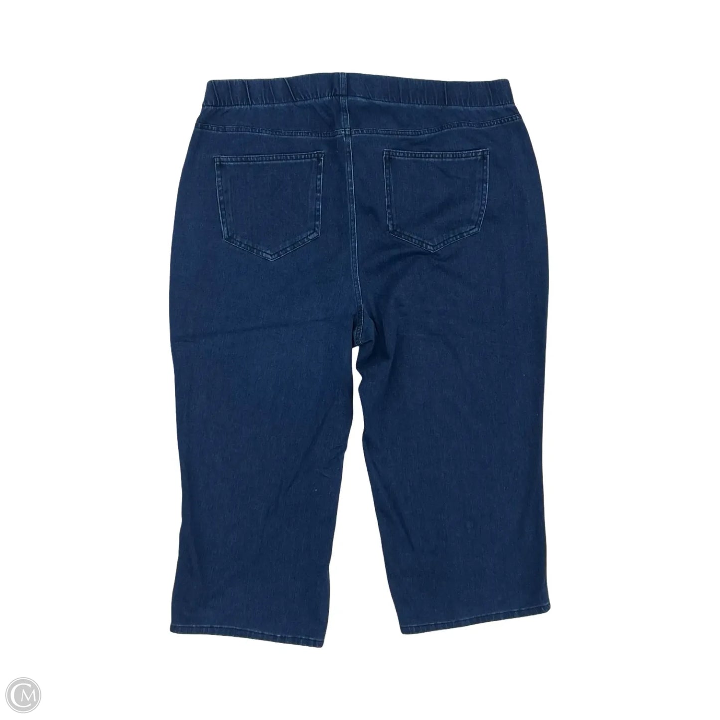 Pants Cropped By Lands End In Blue Denim, Size: 2x