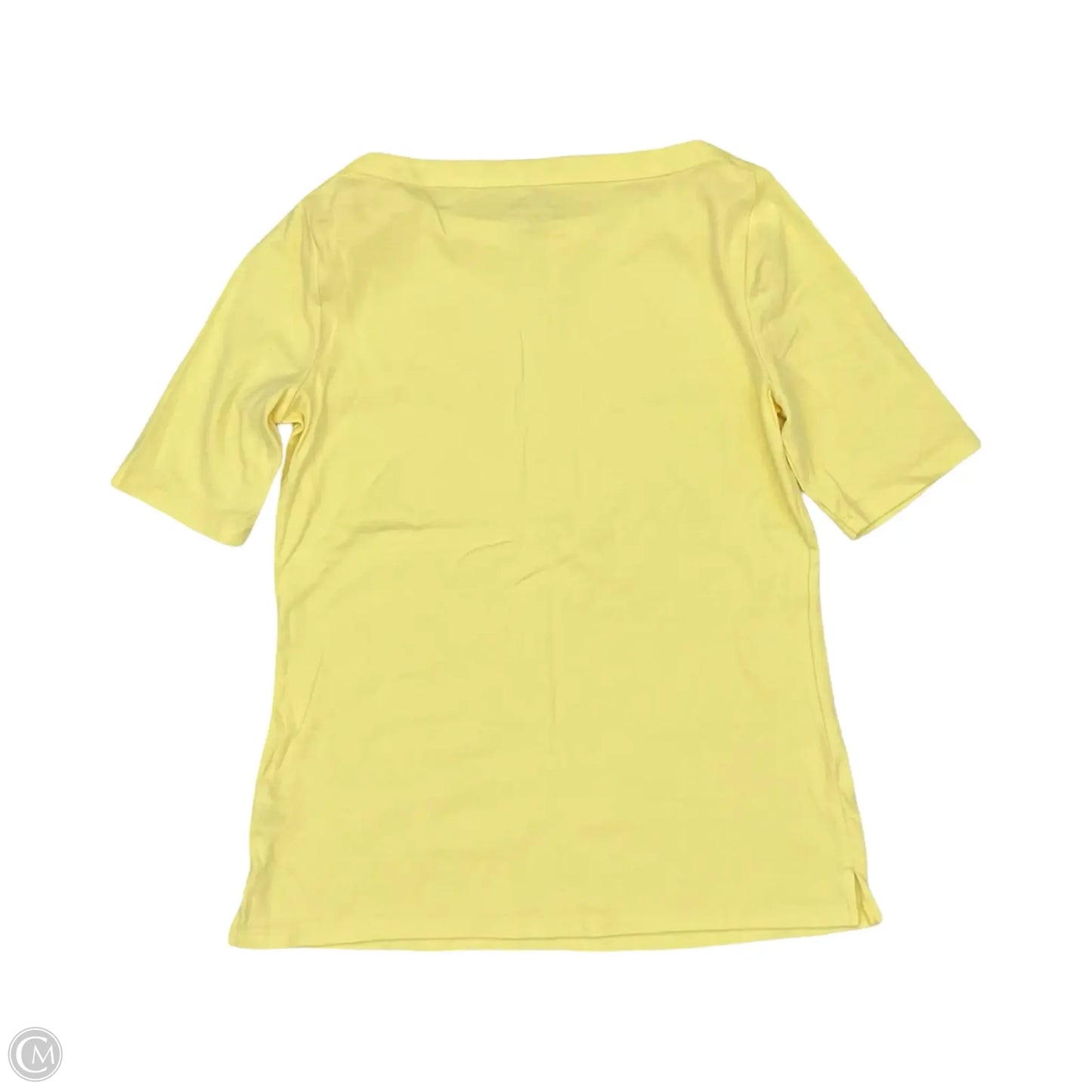 Top Short Sleeve Basic By Talbots In Yellow, Size: M