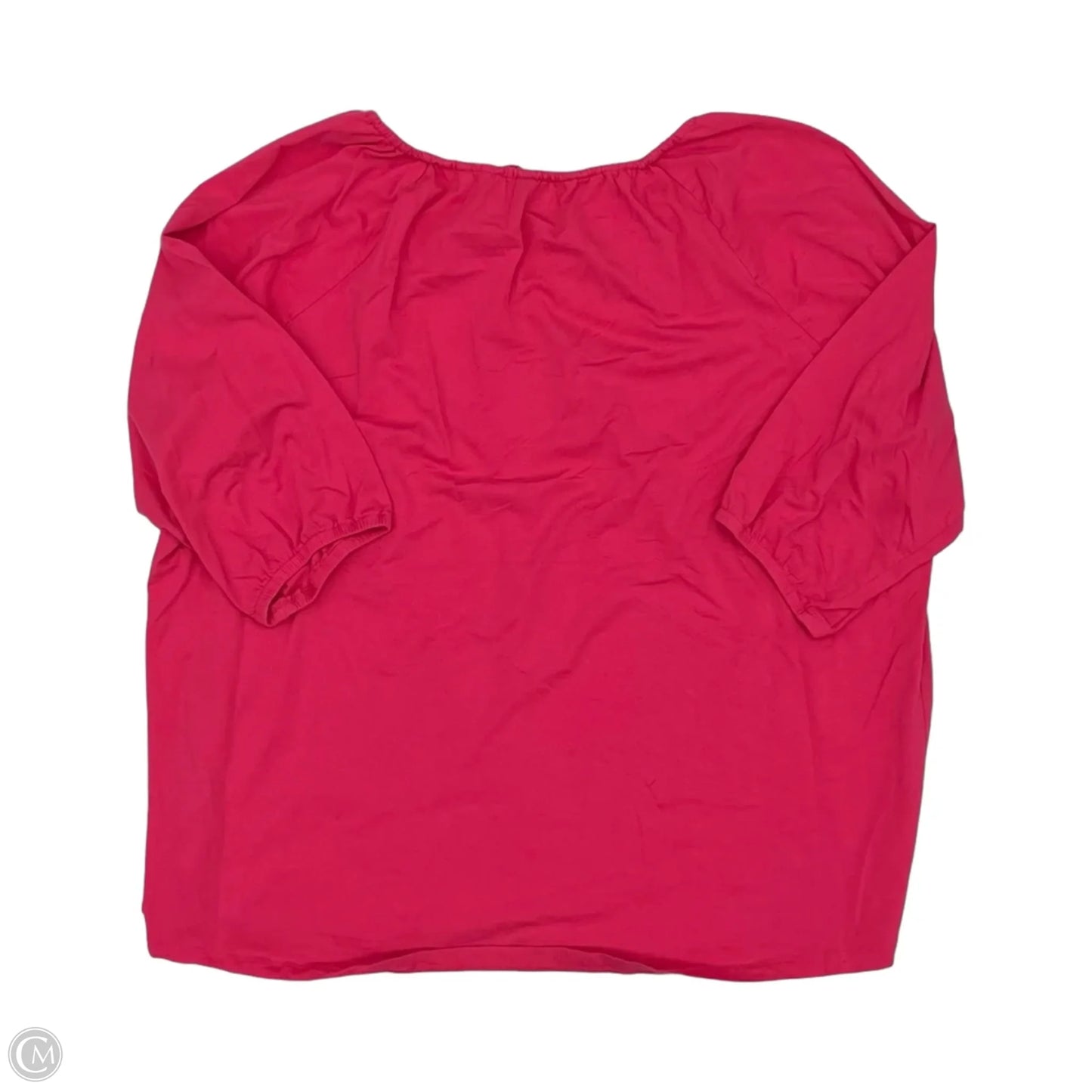 Top 3/4 Sleeve By Lands End In Pink, Size: 3x