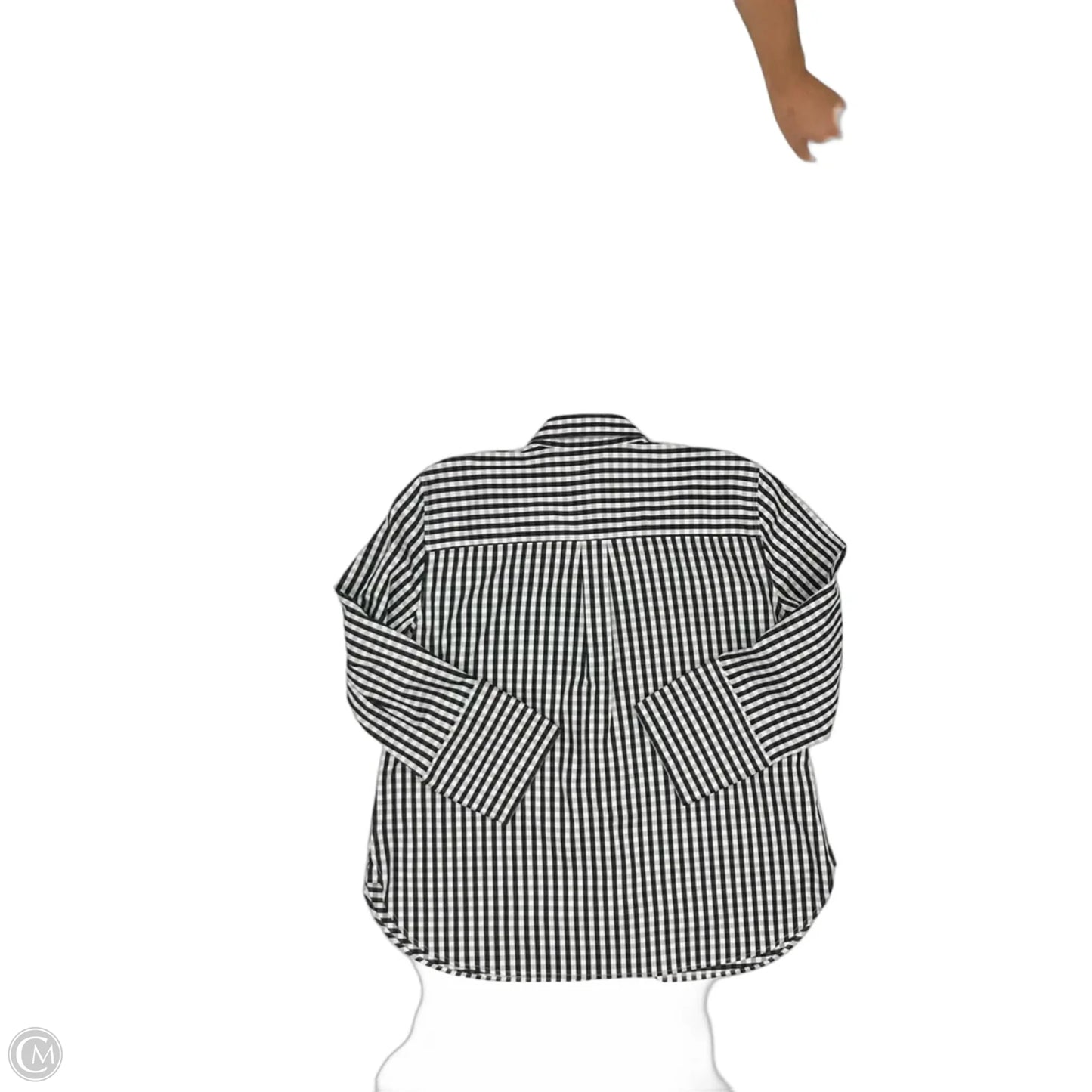 Blouse 3/4 Sleeve By Chicos In Black & White, Size: L