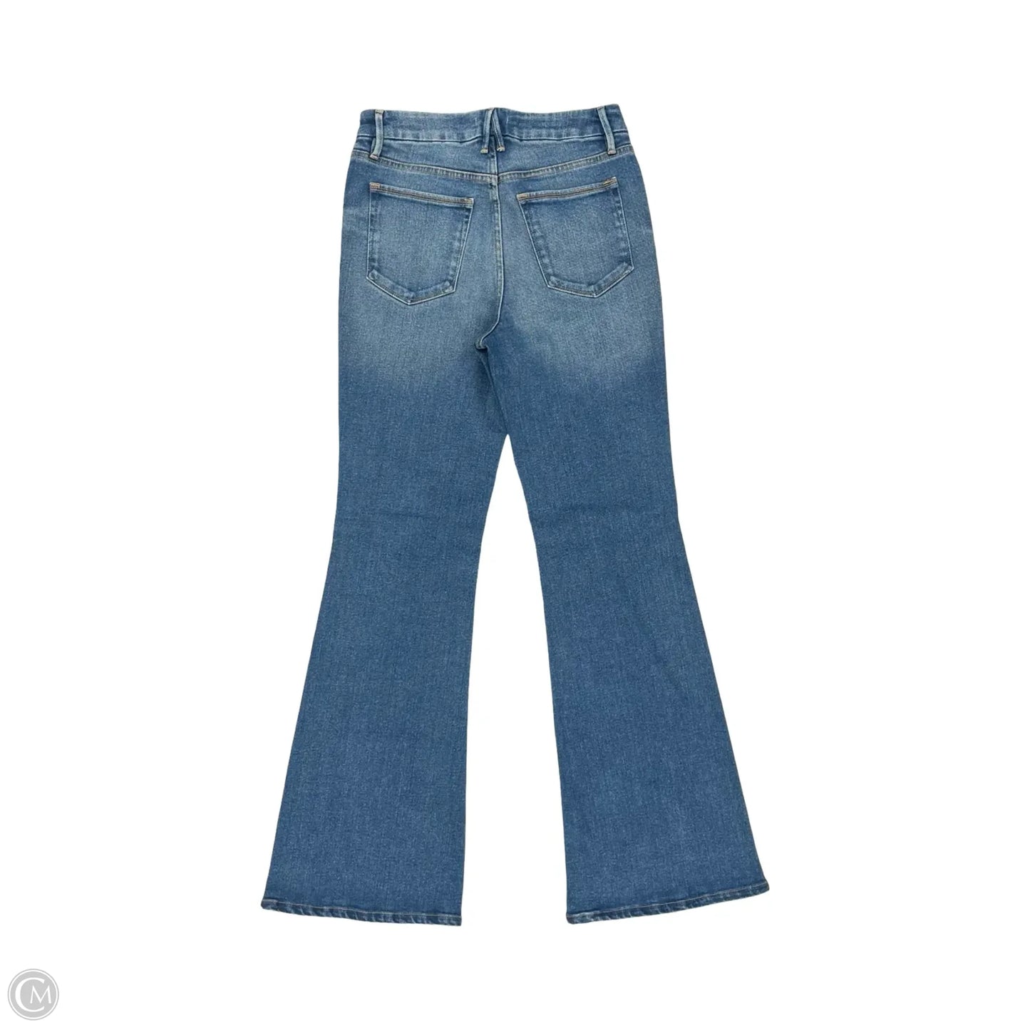 Jeans Flared By Good American In Blue Denim, Size: 8