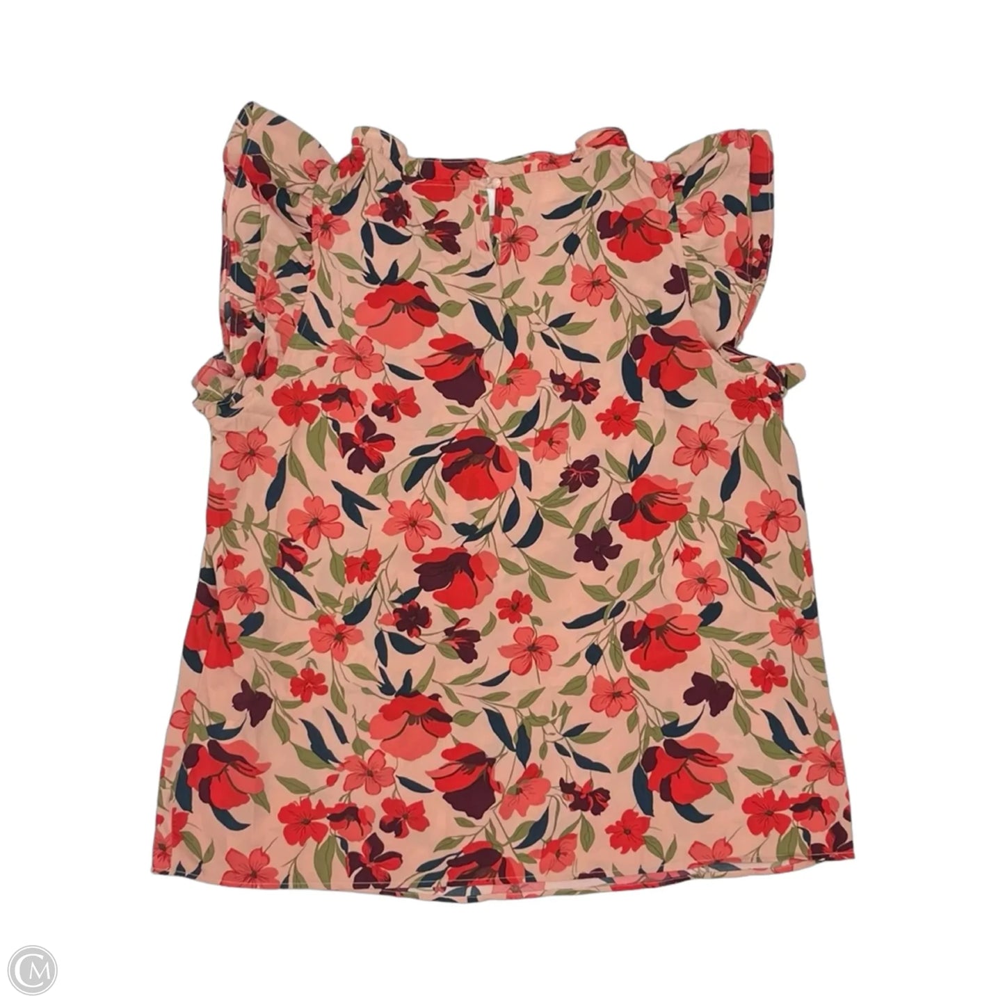 Blouse 3/4 Sleeve By Prettygarden In Floral Print, Size: Xl