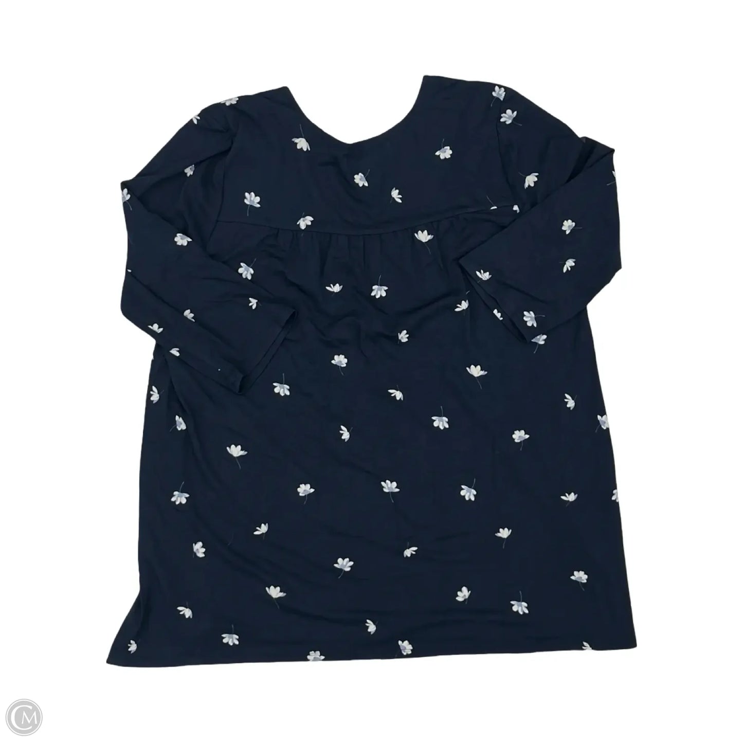 Top 3/4 Sleeve By J. Jill In Navy, Size: L