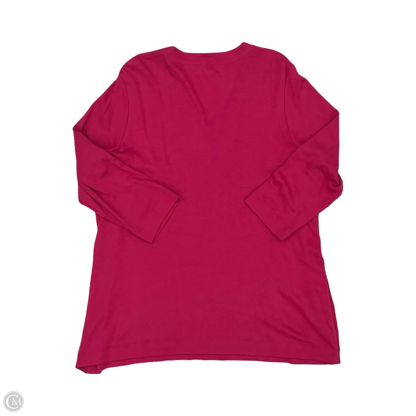 Top 3/4 Sleeve By Chicos In Pink, Size: Xl