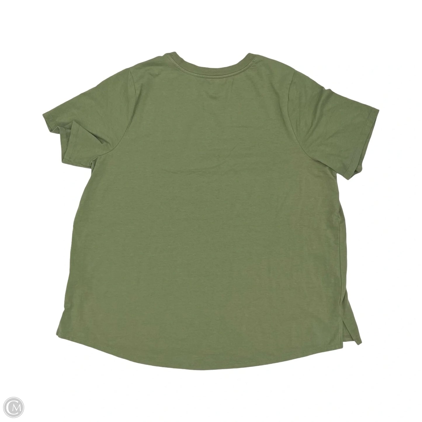 Top Short Sleeve Basic By Ava & Viv In Green, Size: 2x
