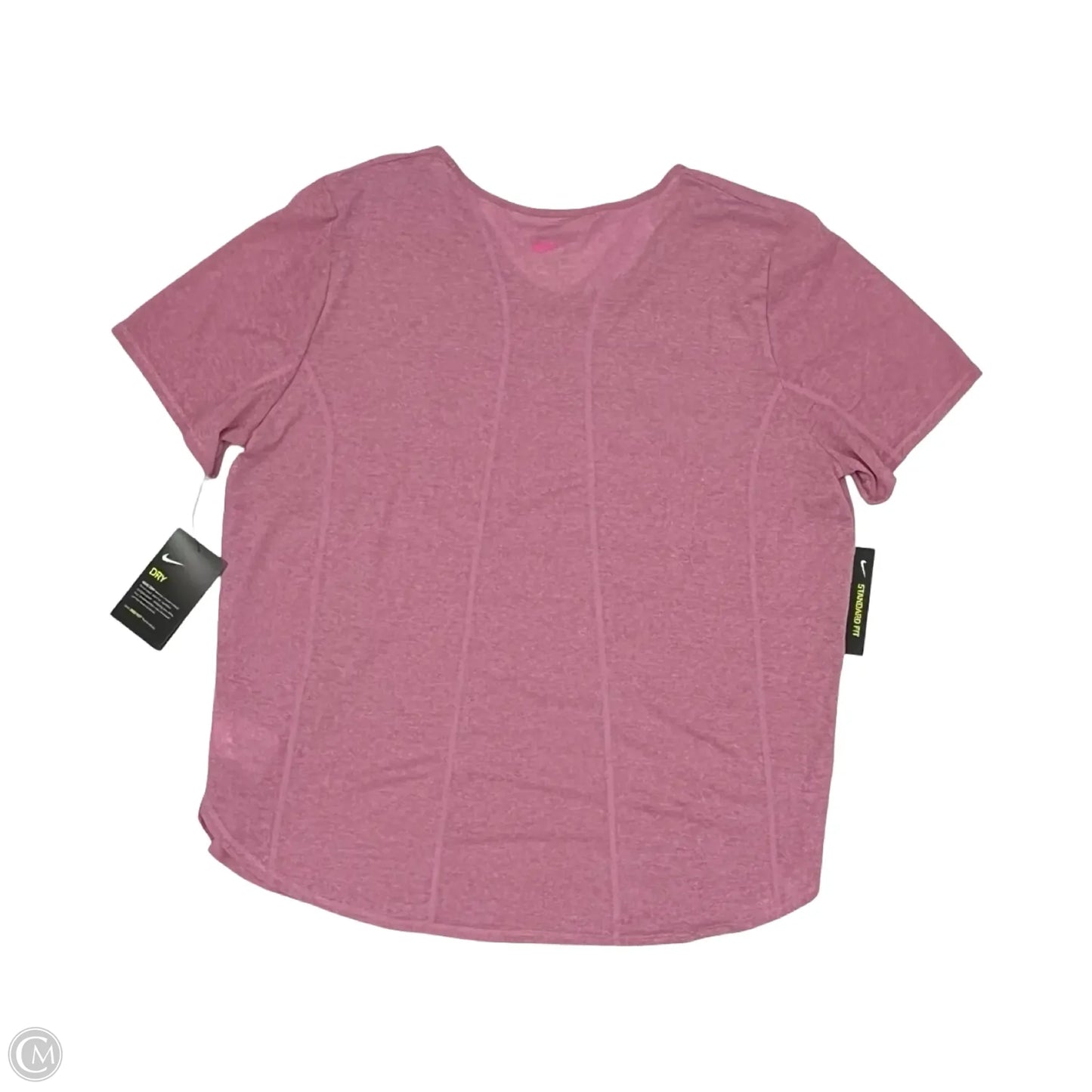 Athletic Top Short Sleeve By Nike Apparel In Pink, Size: Xl
