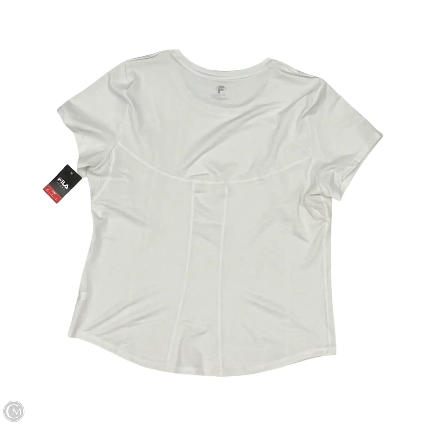 Athletic Top Short Sleeve By Fila In White, Size: Xxl