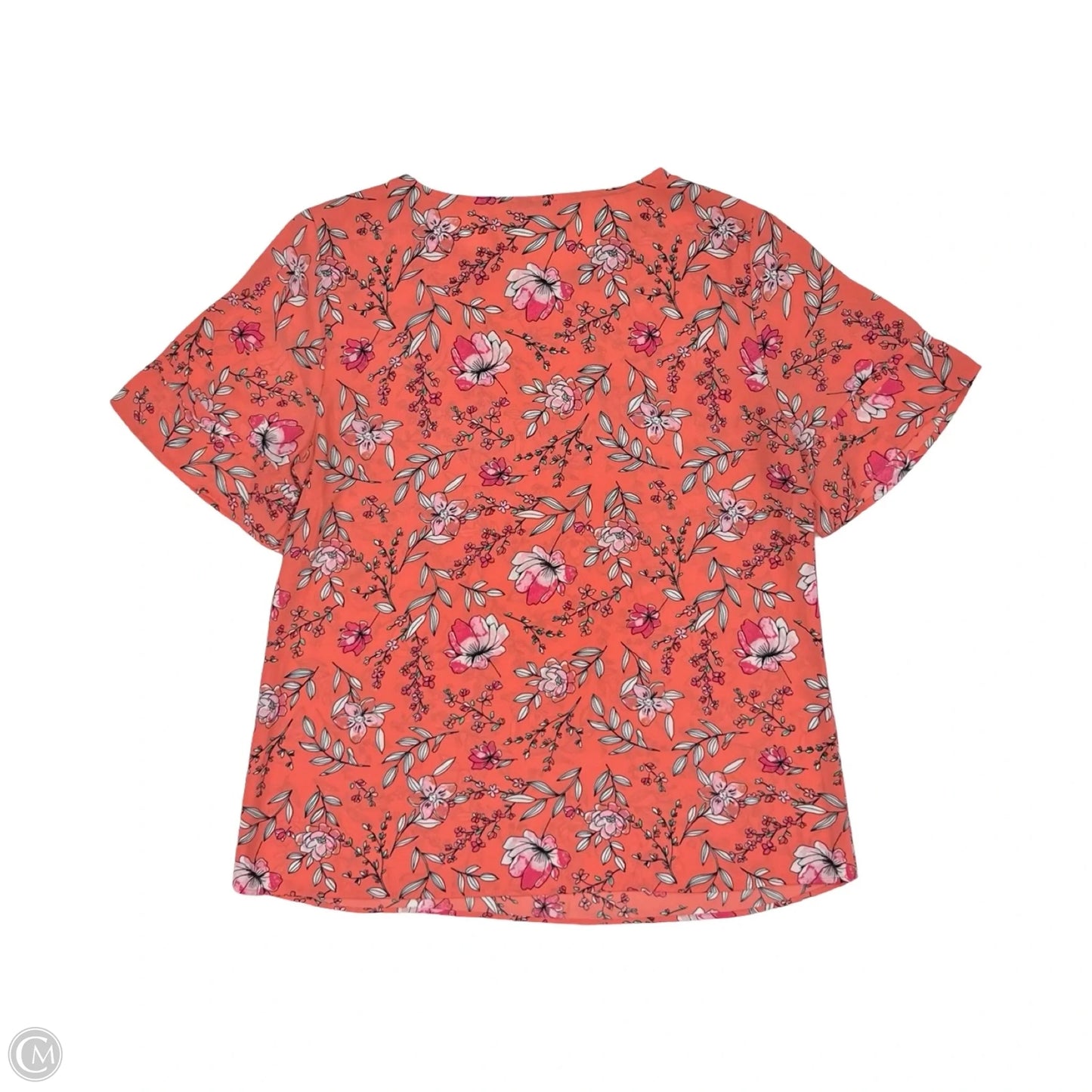 Blouse Short Sleeve By Van Heusen In Pink, Size: M