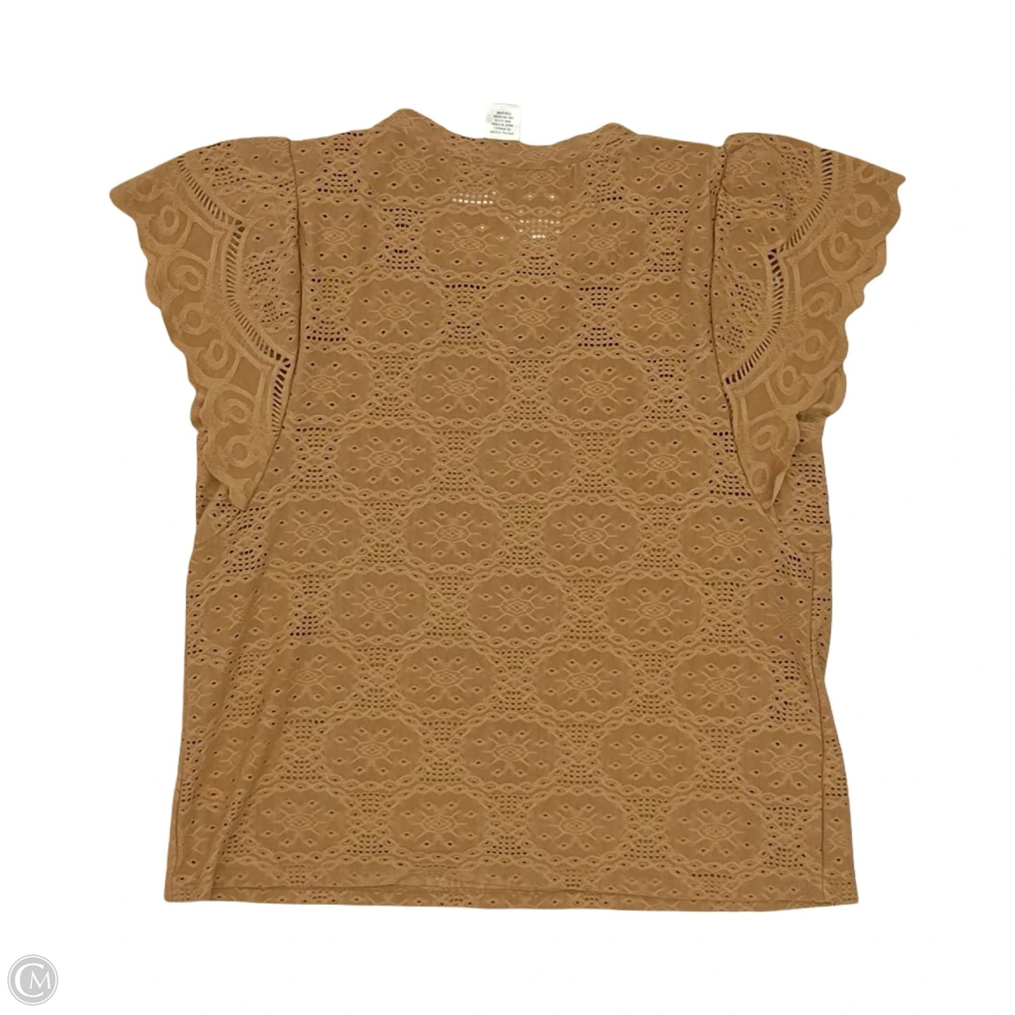 Top Short Sleeve By Urban Romantics In Tan, Size: M