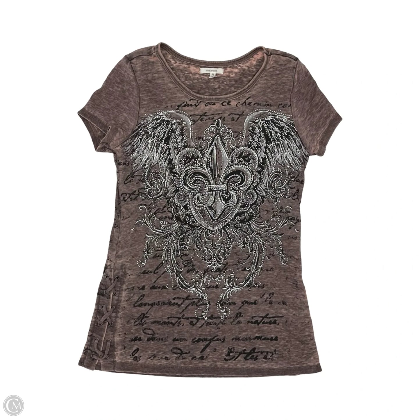 Top Short Sleeve By Maurices In Brown, Size: Xs