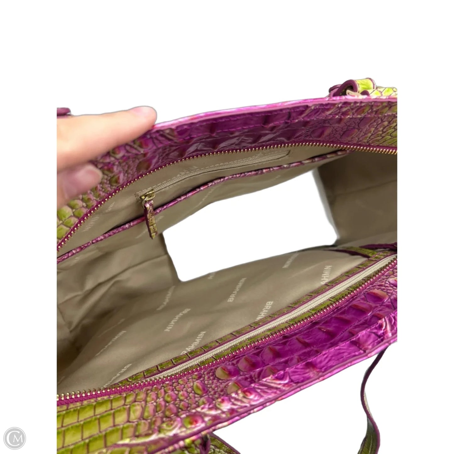 Handbag Designer By Brahmin, Size: Large