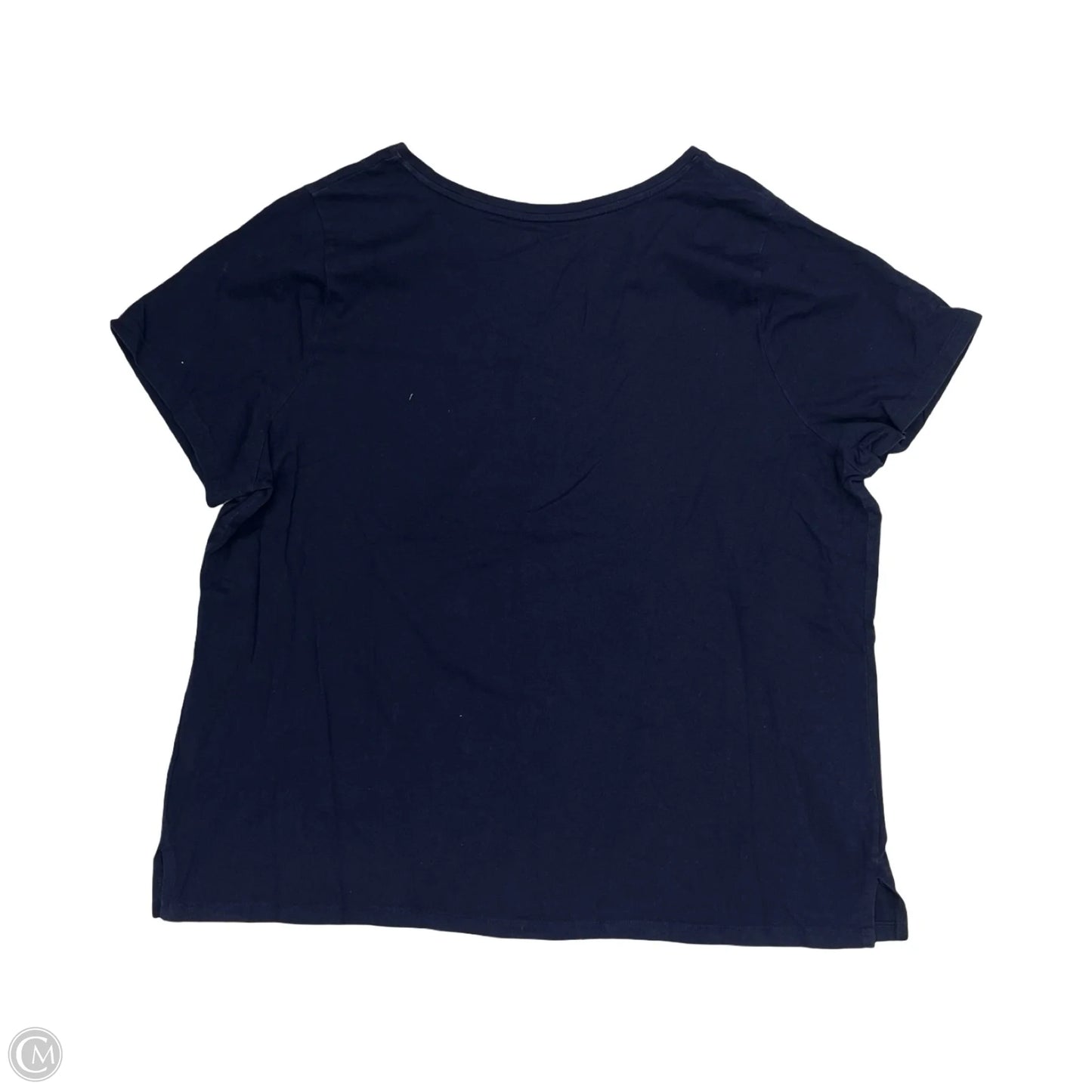 Top Short Sleeve Basic By Ava & Viv In Blue, Size: 3x