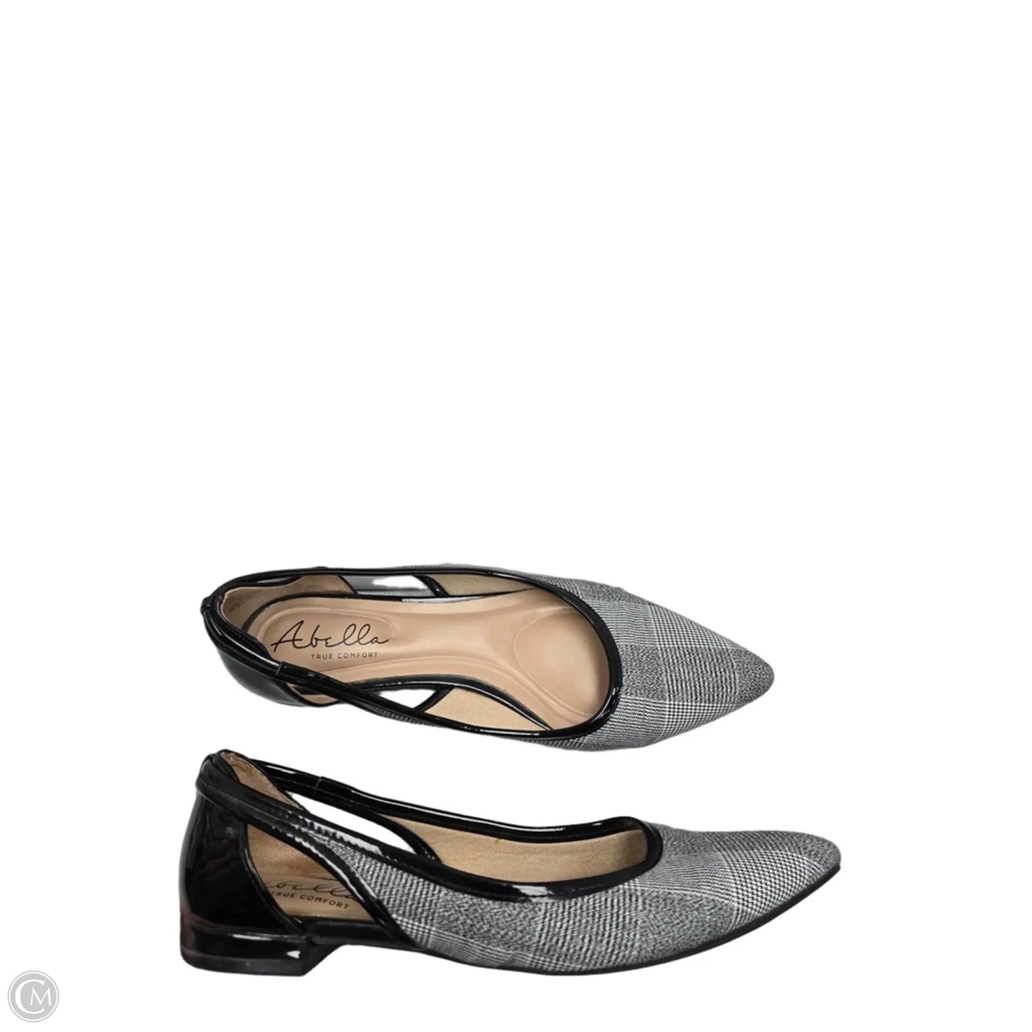 Shoes Flats By Abella In Black & White, Size: 7.5
